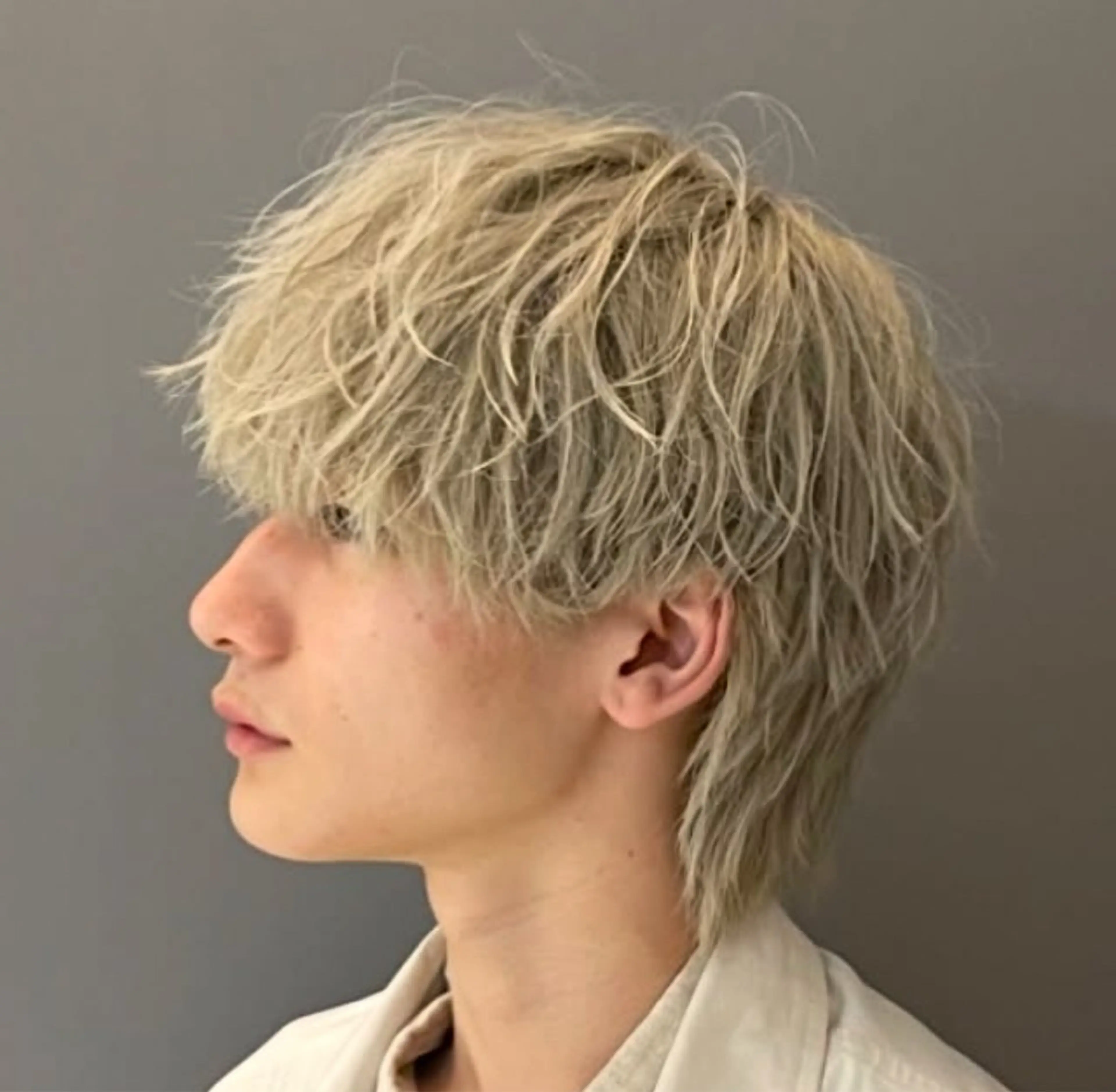 カラー メンズ ニュアンス/フェザー /ウルフ/伶馬のヘアスタイル