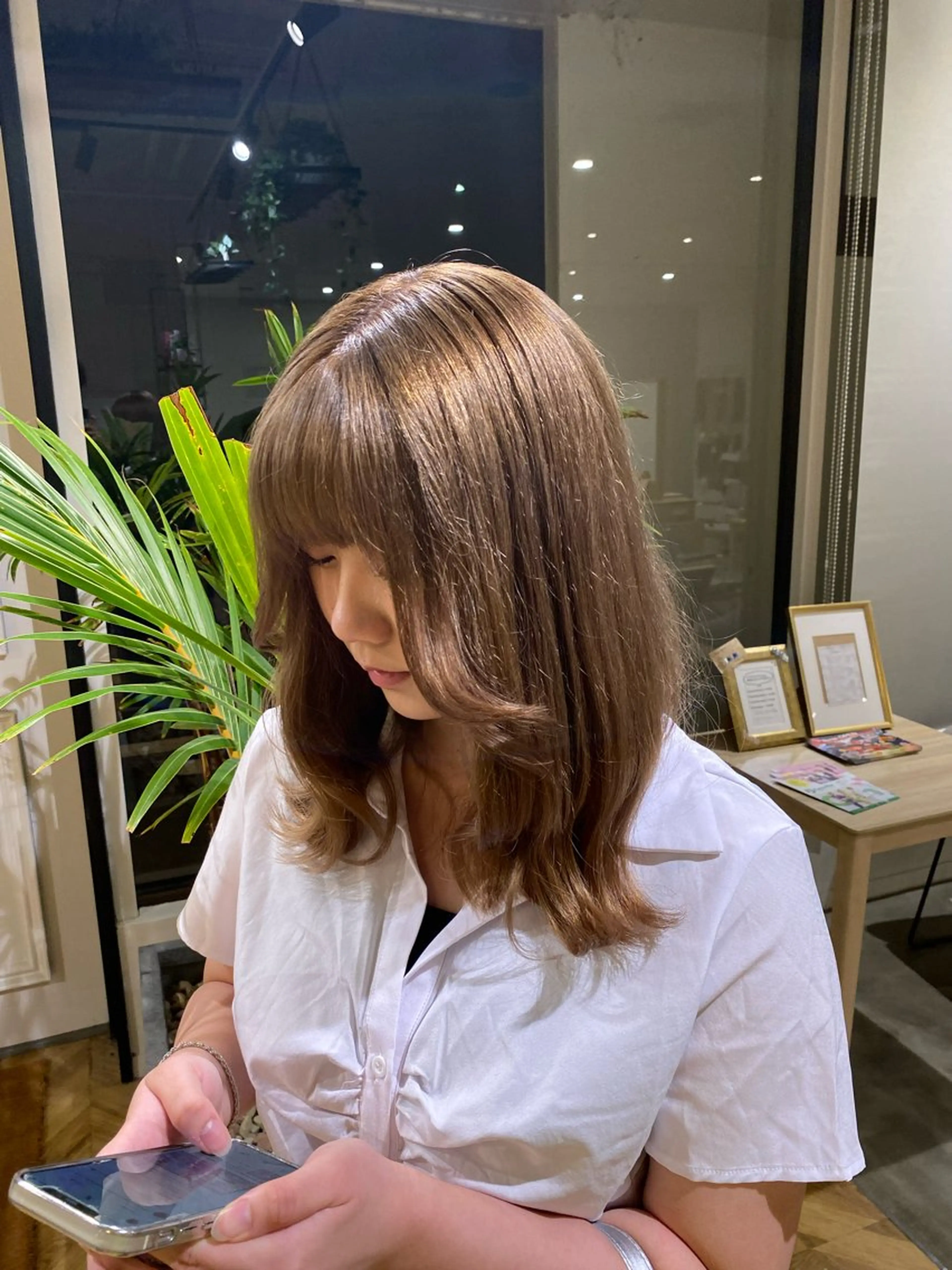 ミディアム カラー yate'/ Wカラー/小出捷也のヘアスタイル