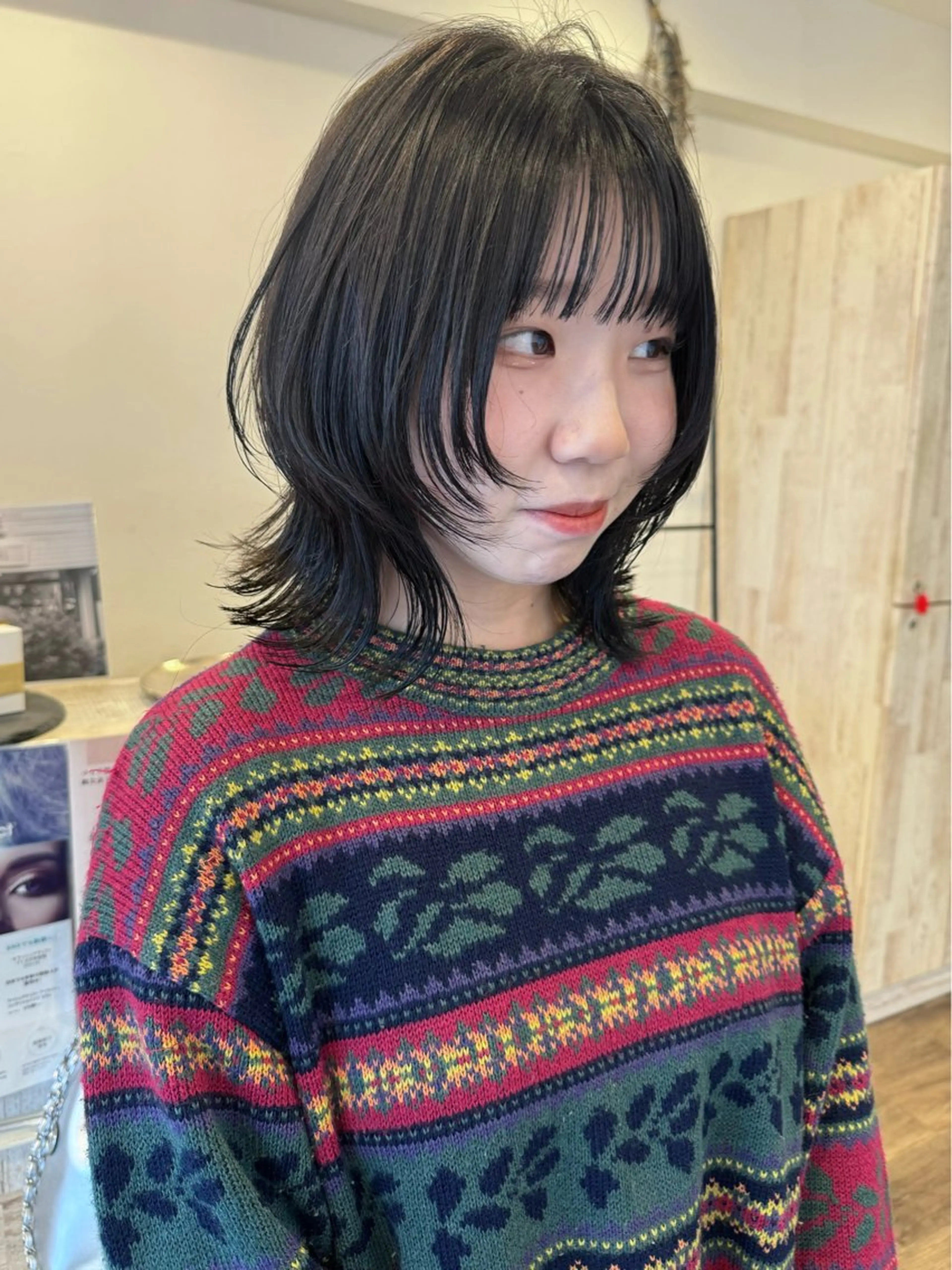 ミディアム カラー 学生 レイヤーカット カット ヘアカラー トリートメント m ā l o.🌷 サカモトマイコのヘアスタイル
