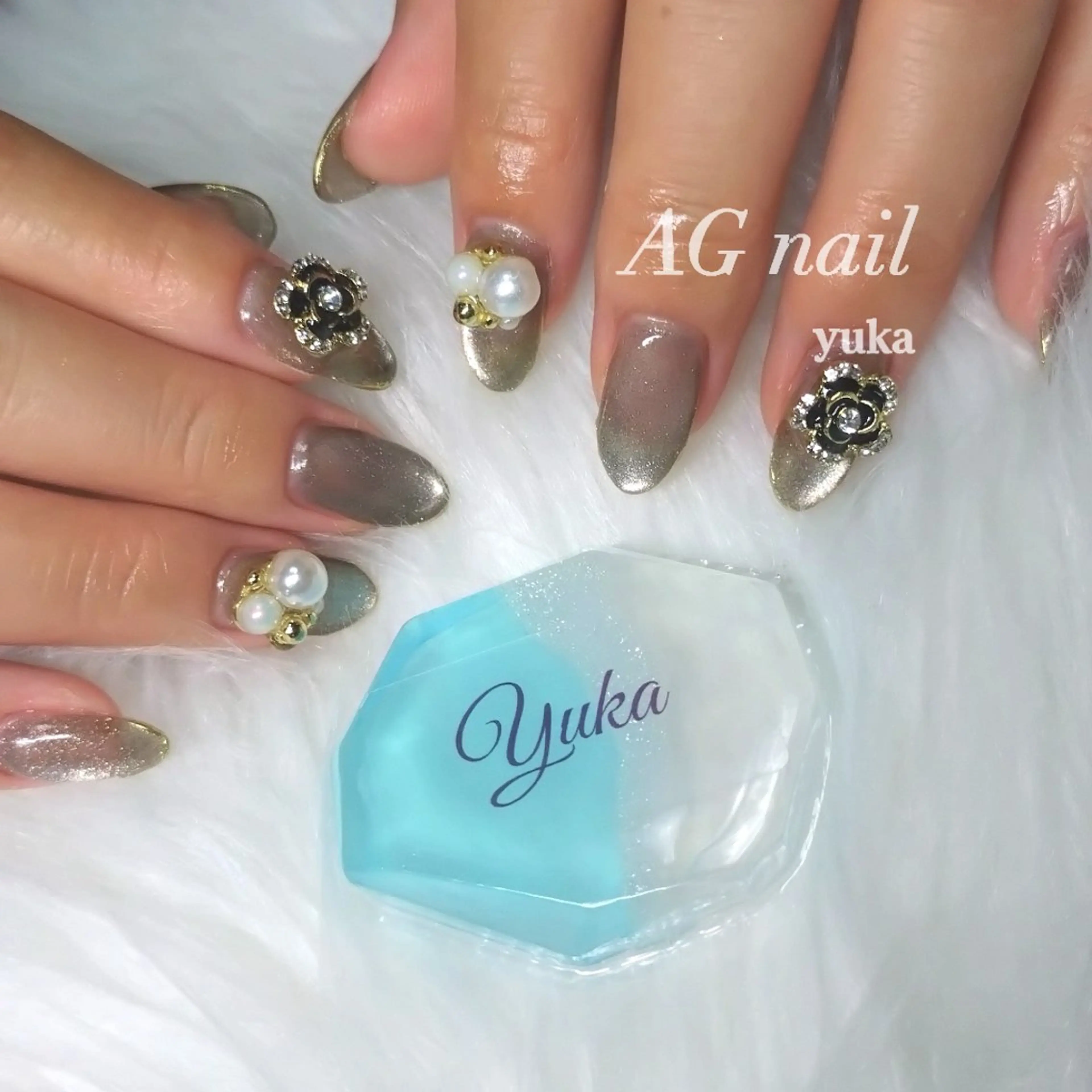 ネイル マグネットネイル マグネットワンカラー ワンカラーネイル AG nail 〚　yuka　〛のネイルデザイン