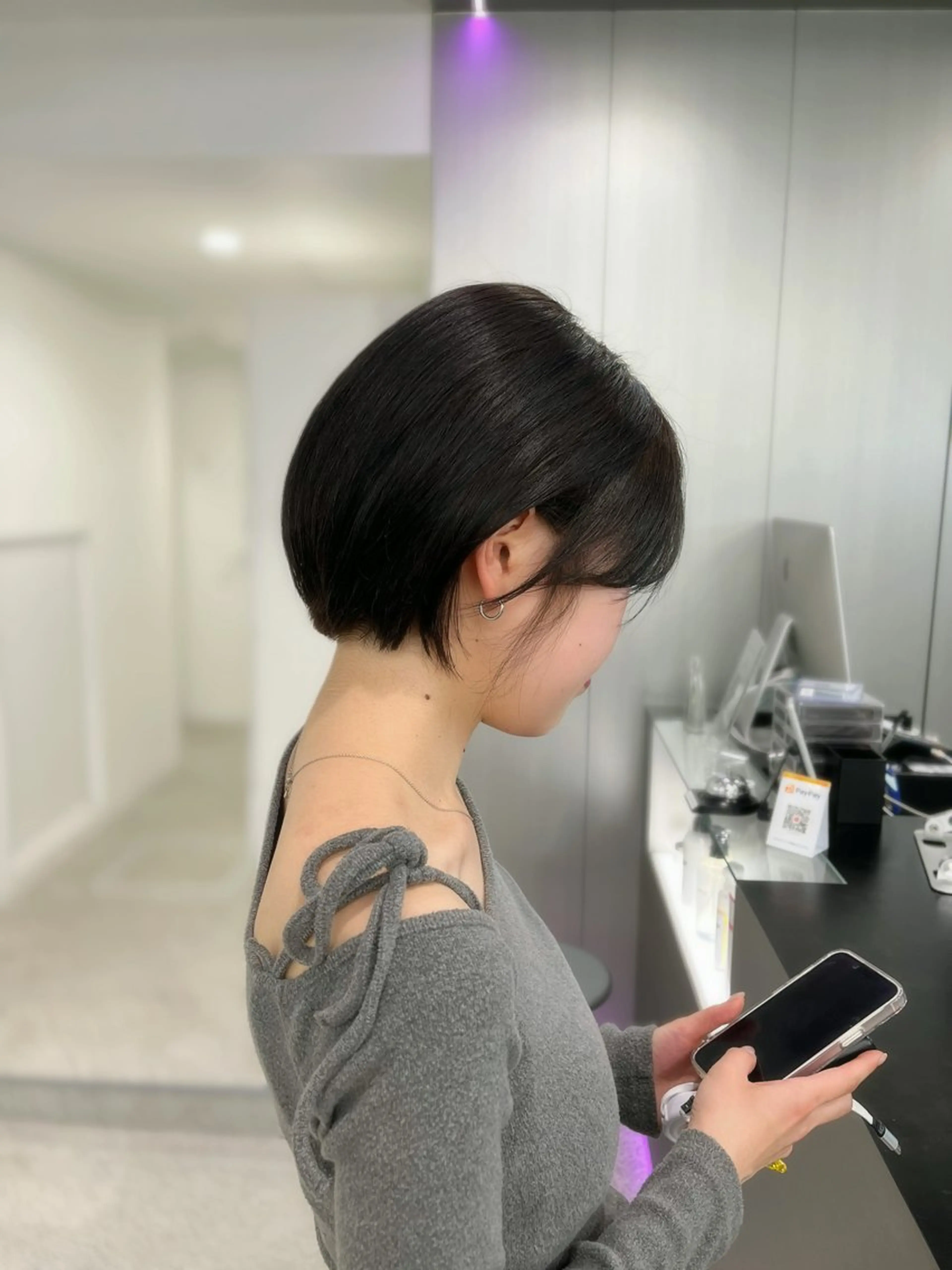 ショート モテヘア/グレージュ /ボブ/前原汐🎐のヘアスタイル