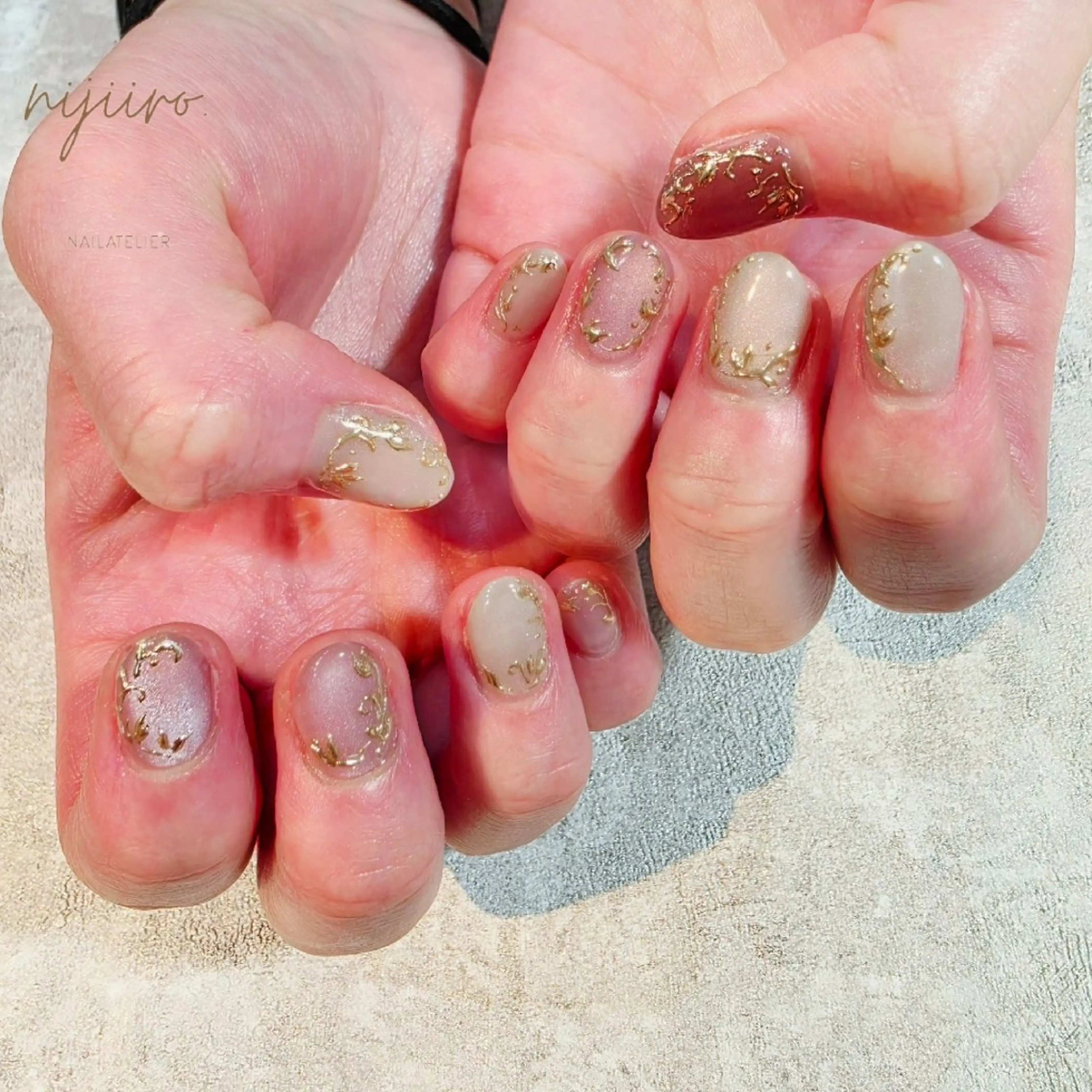 ネイル ハンドネイル nailatelier nijiiro.所属・nijiiro🌈 サトウのネイルデザイン