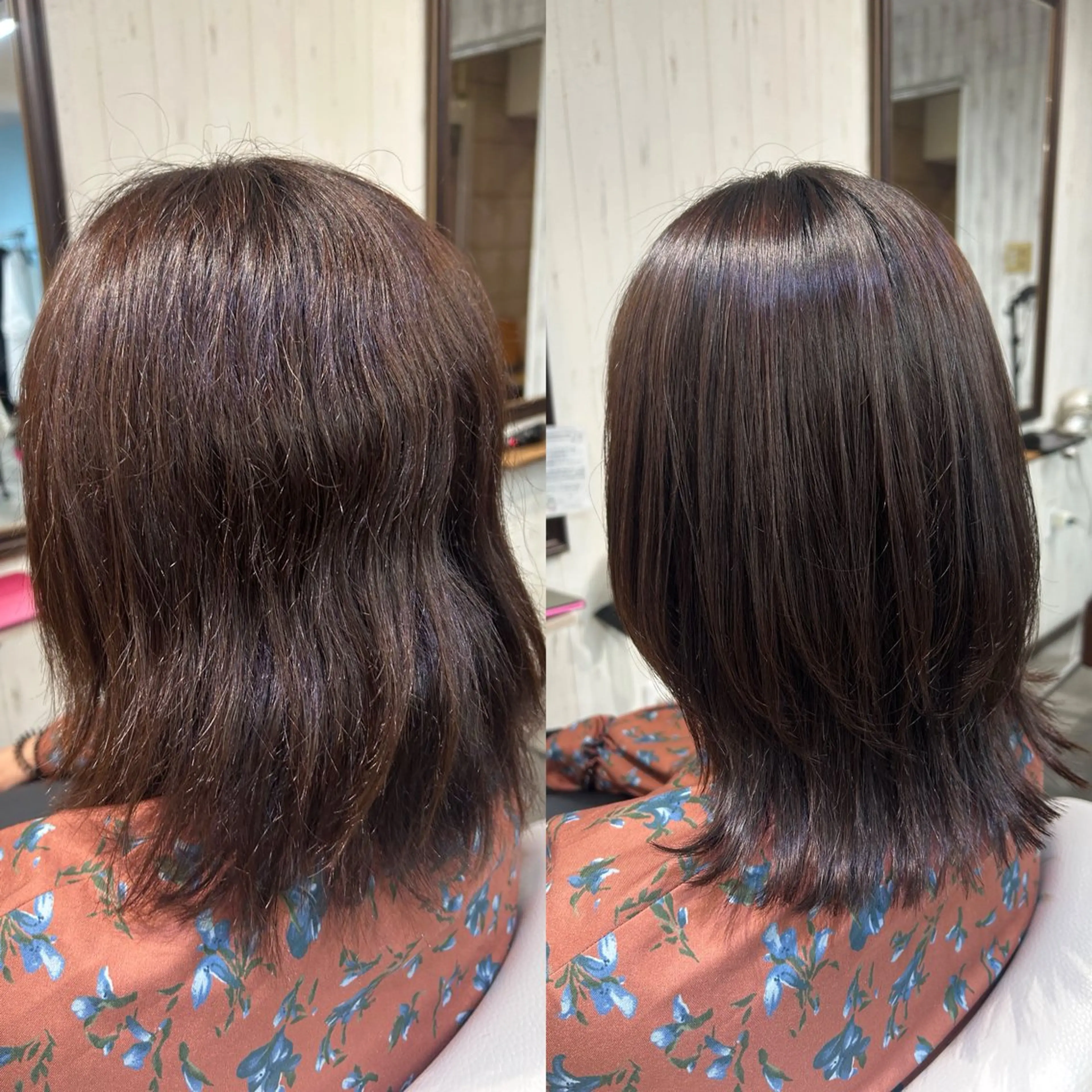 ミディアム カラー 縮毛矯正 カット 縮毛矯正 🌟ayame🌟 Futabaのヘアスタイル