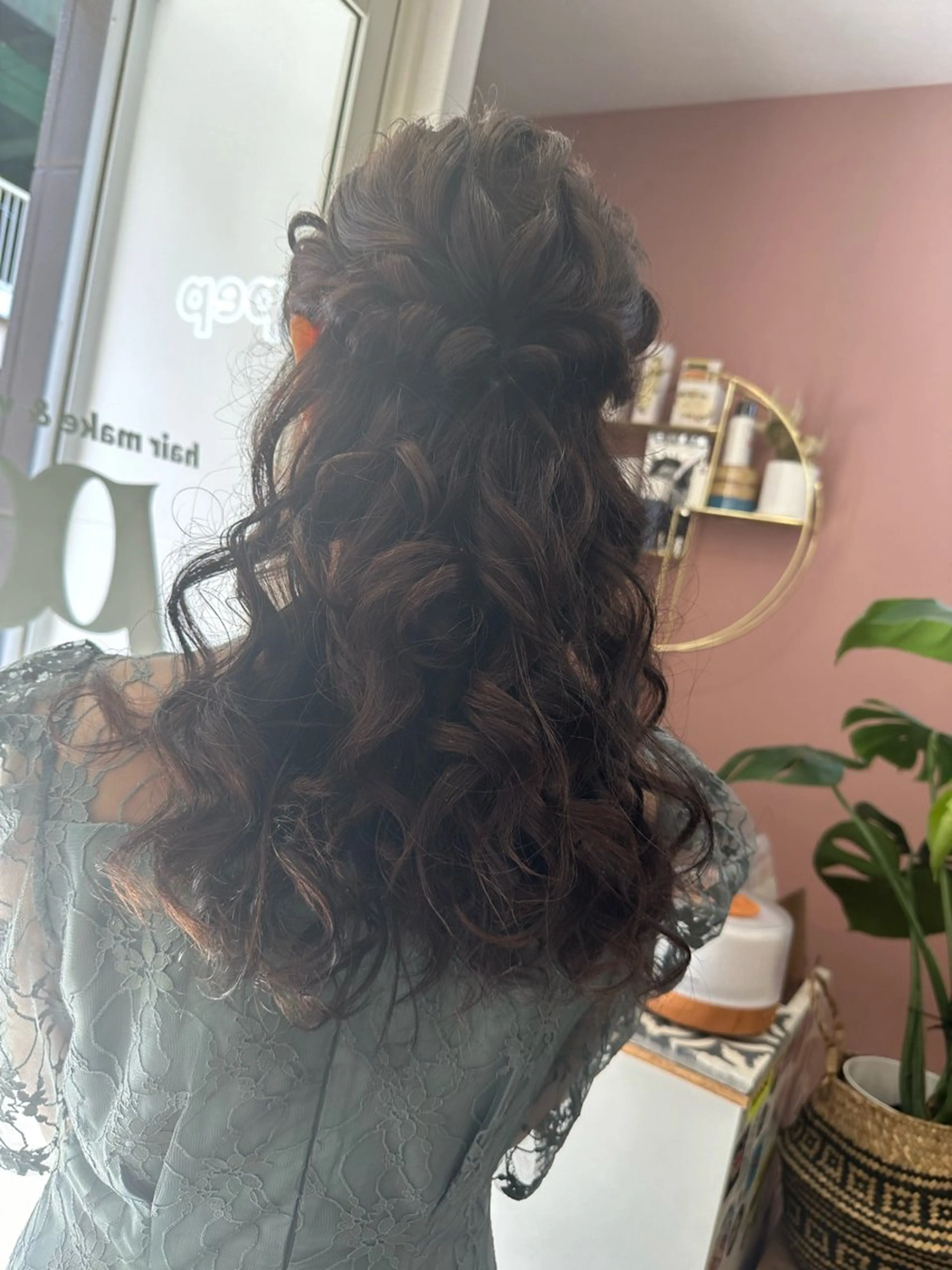 ロング ヘアアレンジ ハーフアップ ヘアセット pep所属・pep natsumiのヘアスタイル