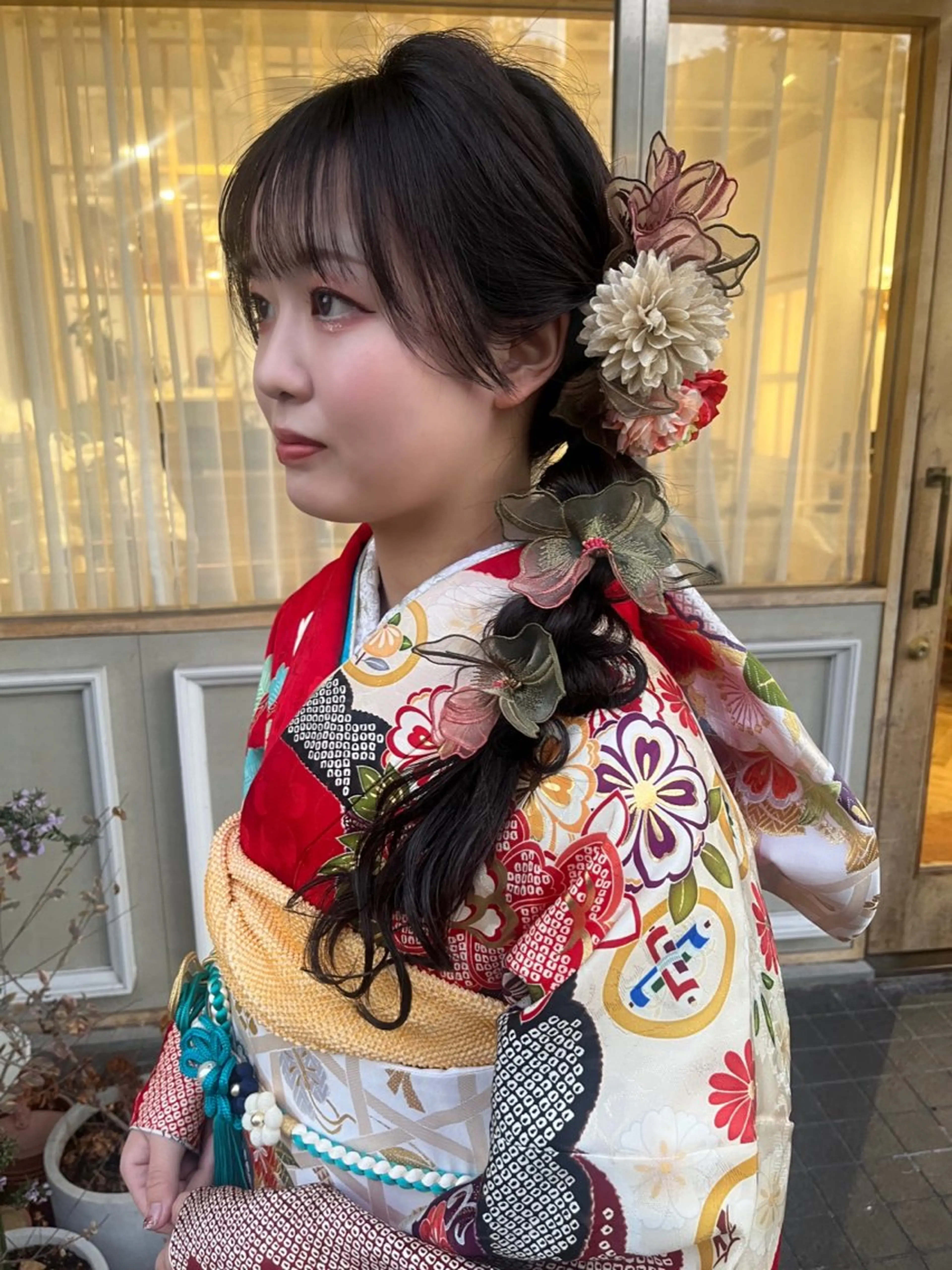 ロング カラー ヘアアレンジ merc. 🩵妹尾杏菜のヘアスタイル