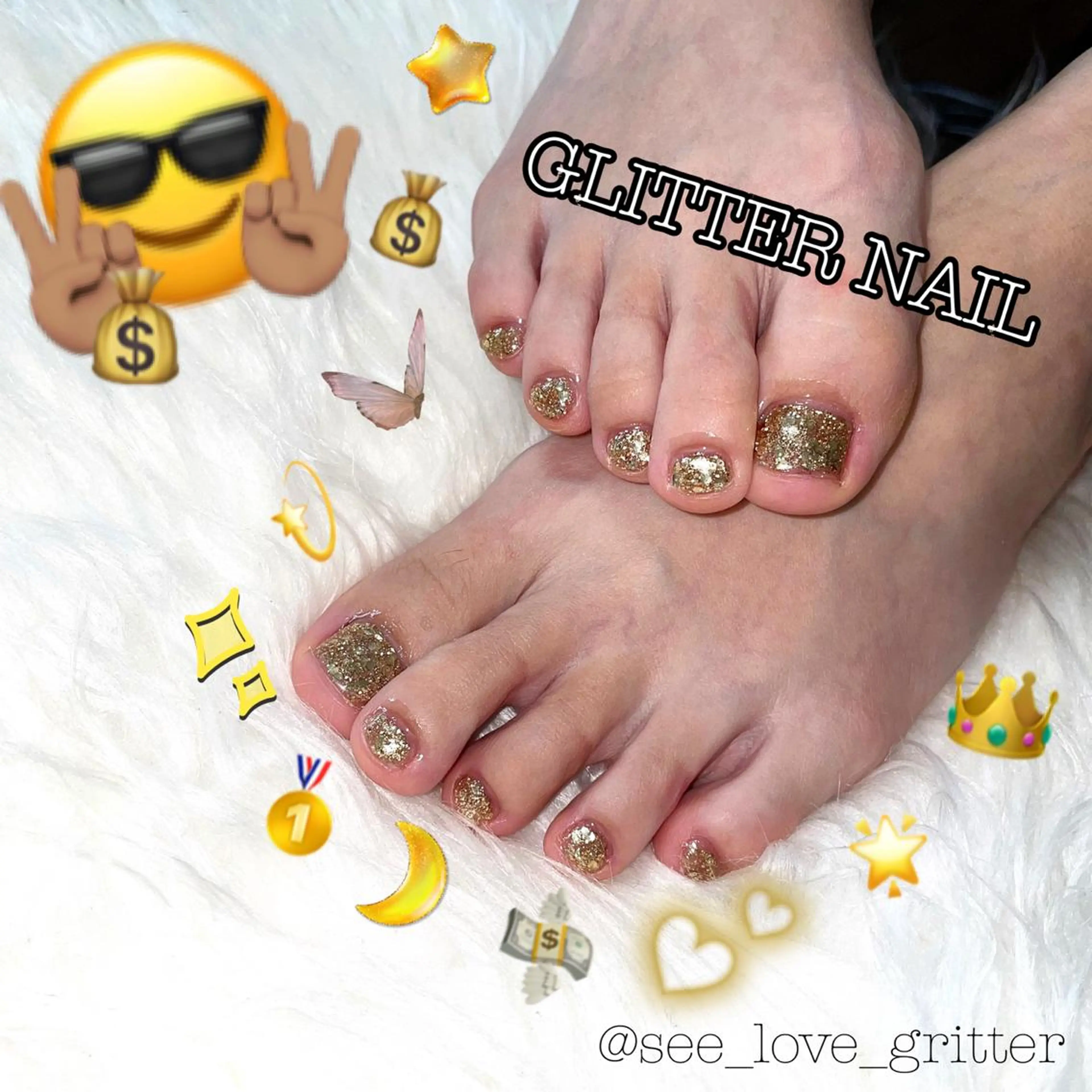 ミディアム see love gritterのネイルデザイン