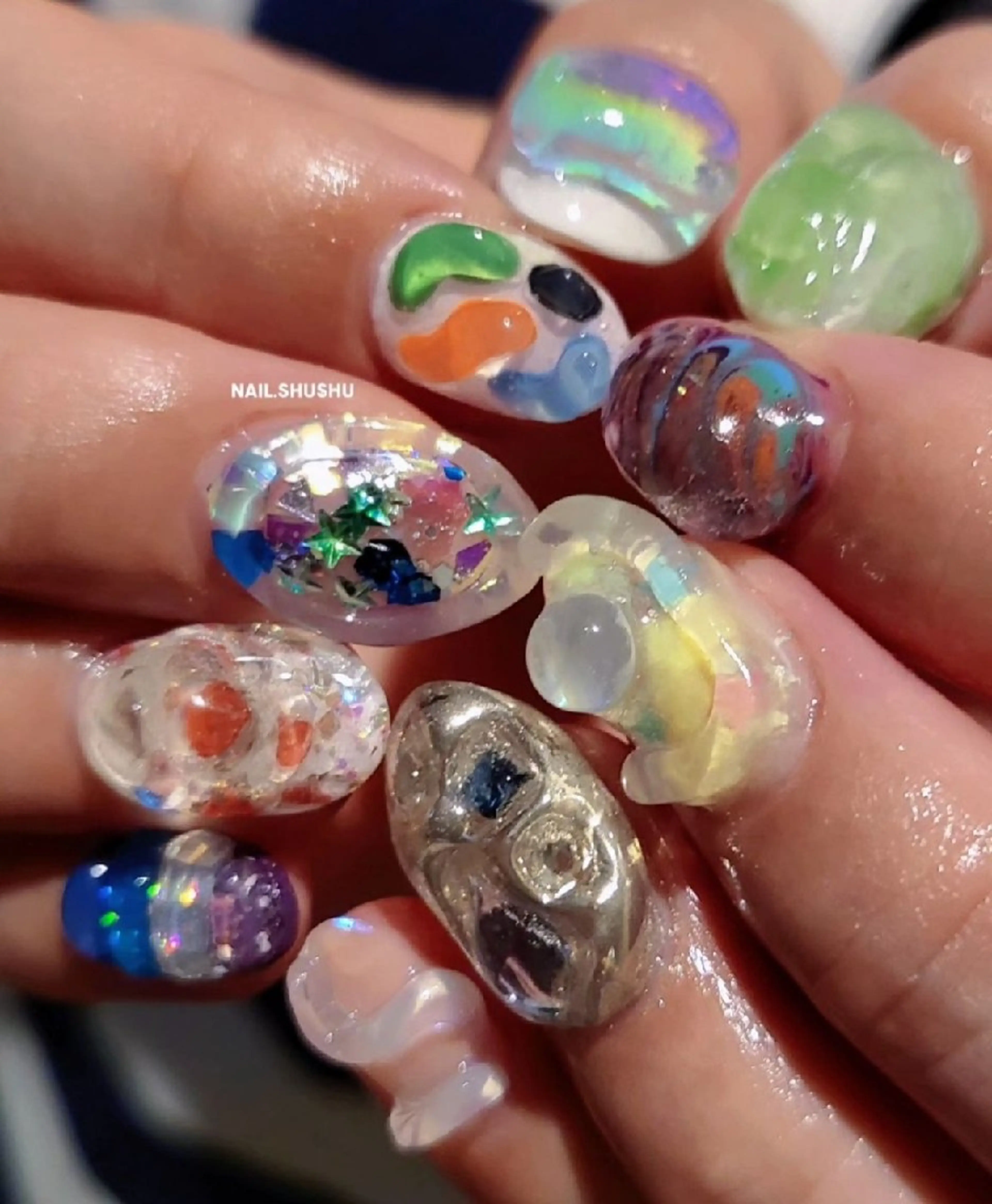ネイル 3dパーツ/流行り 👧shushu❤️のネイルデザイン
