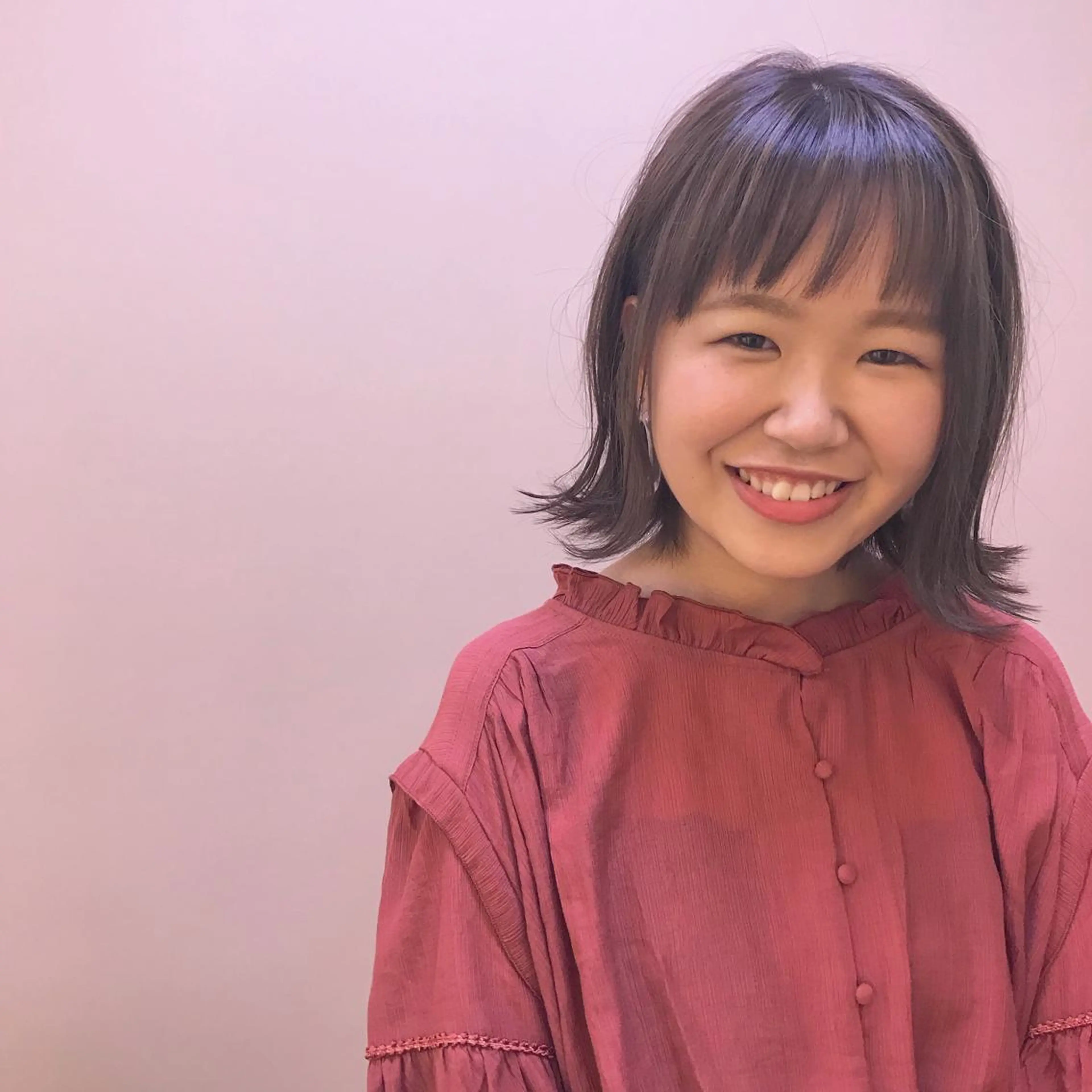 ミディアム カラー ヘアアレンジ 似合わせカットカラー ♡佐藤捺美のヘアスタイル