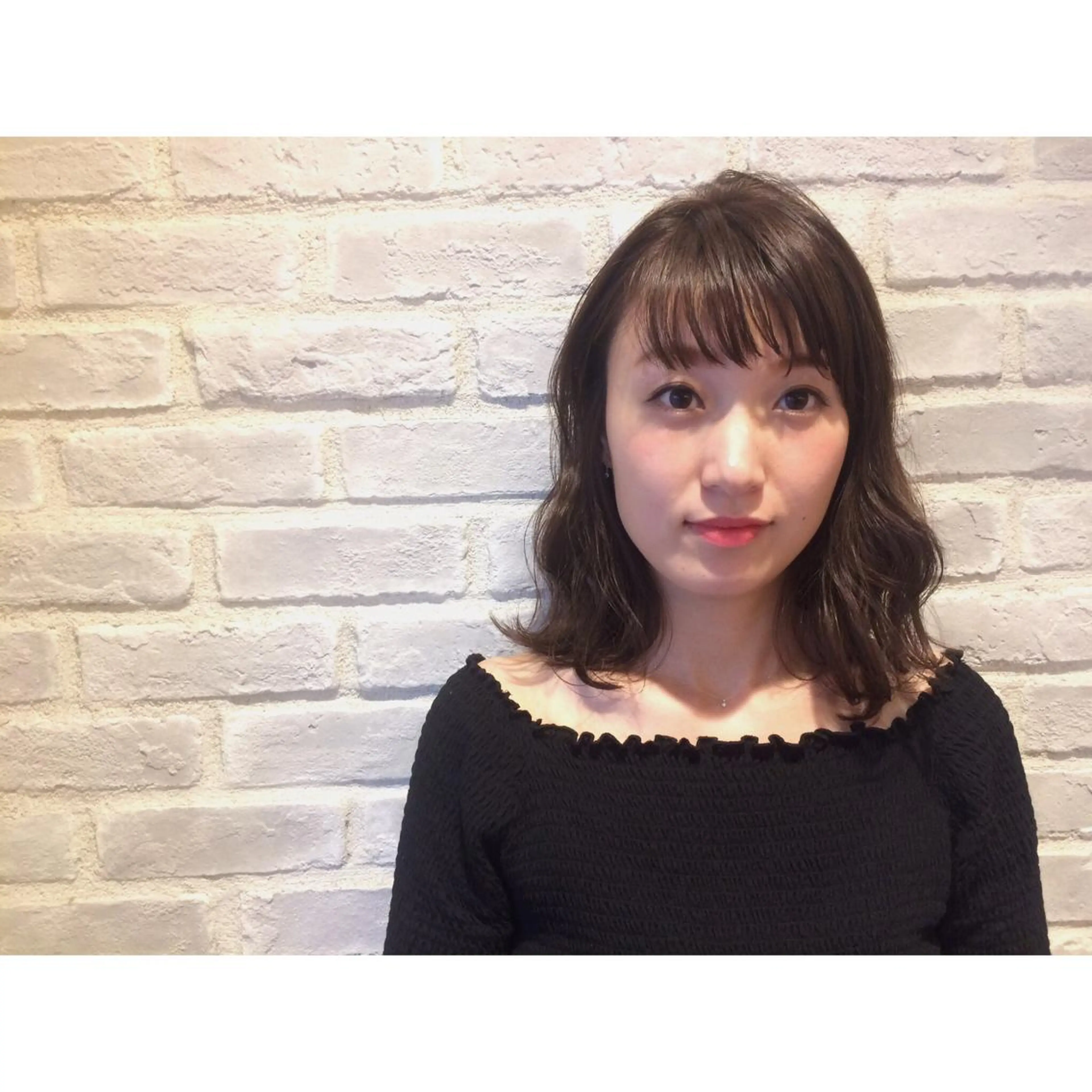 ミディアム カラー パーマ ヘアアレンジ 藤井 菜緒のヘアスタイル