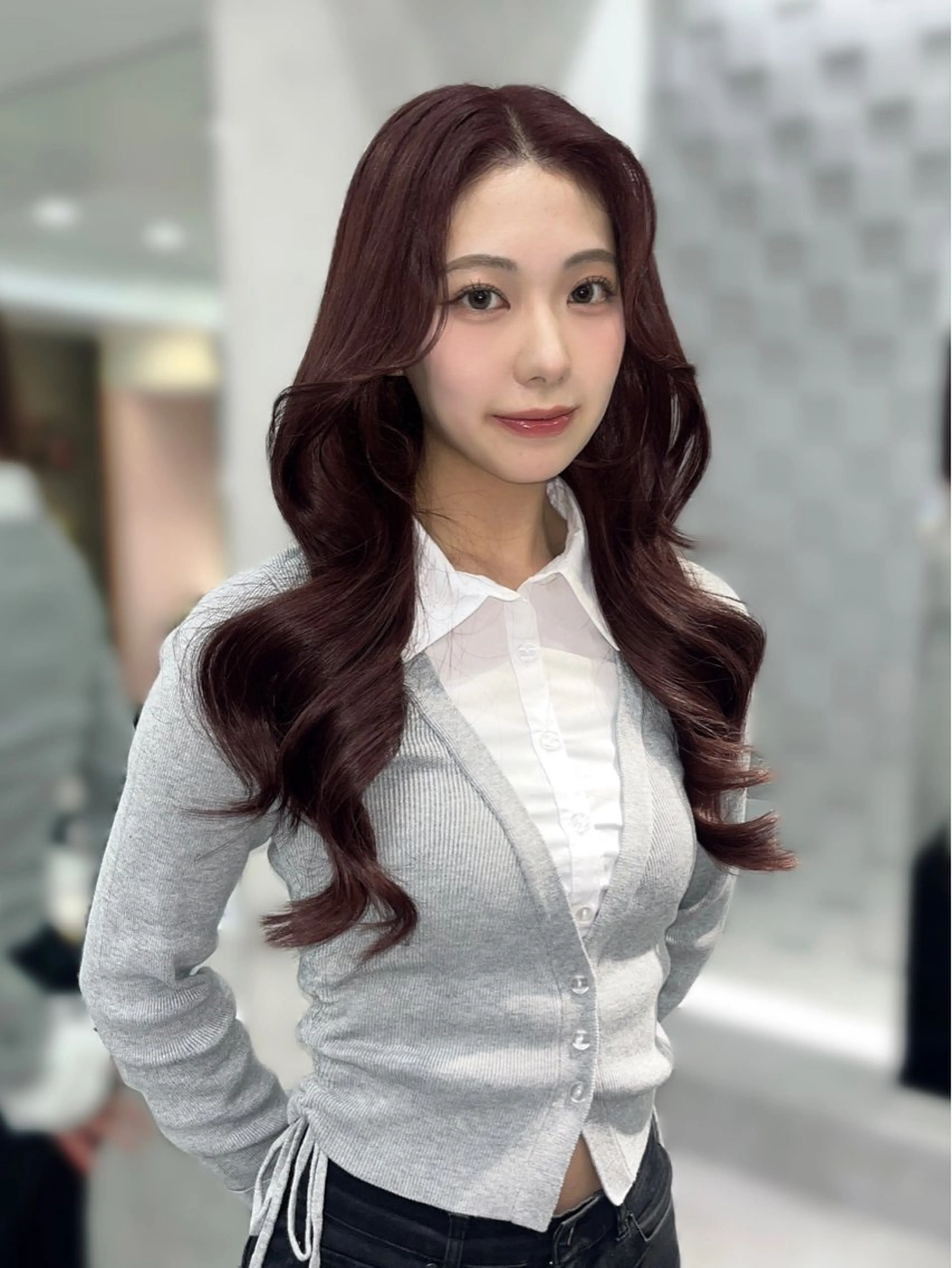 ロング カラー ブラウンカラー レッドカラー レッドブラウン karen/韓国ヘア / ブリーチ/透明感のヘアスタイル