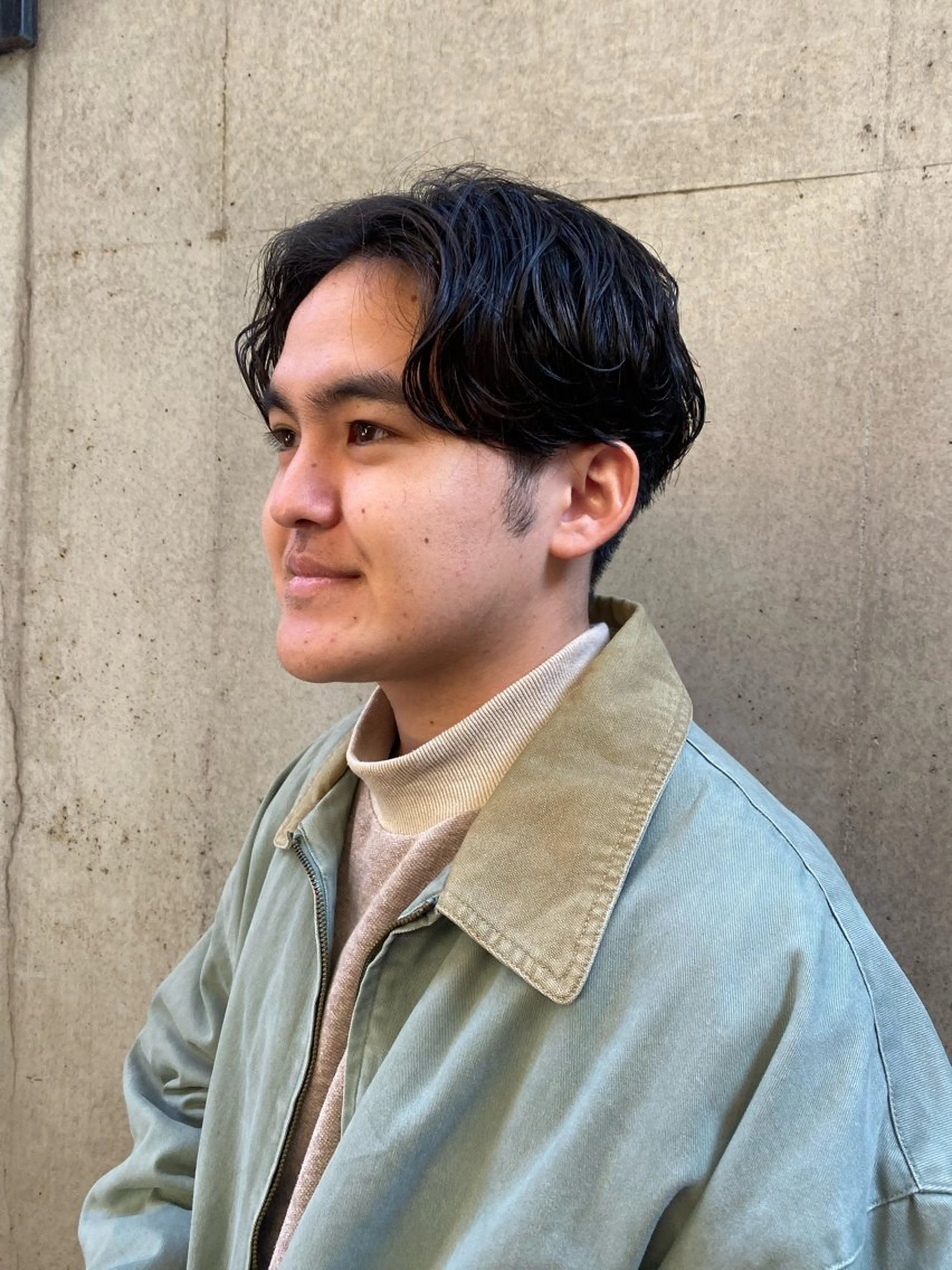 メンズ カット パーマ コテ巻き風/ボブ パーマ🌼杉田 萌恵のヘアスタイル