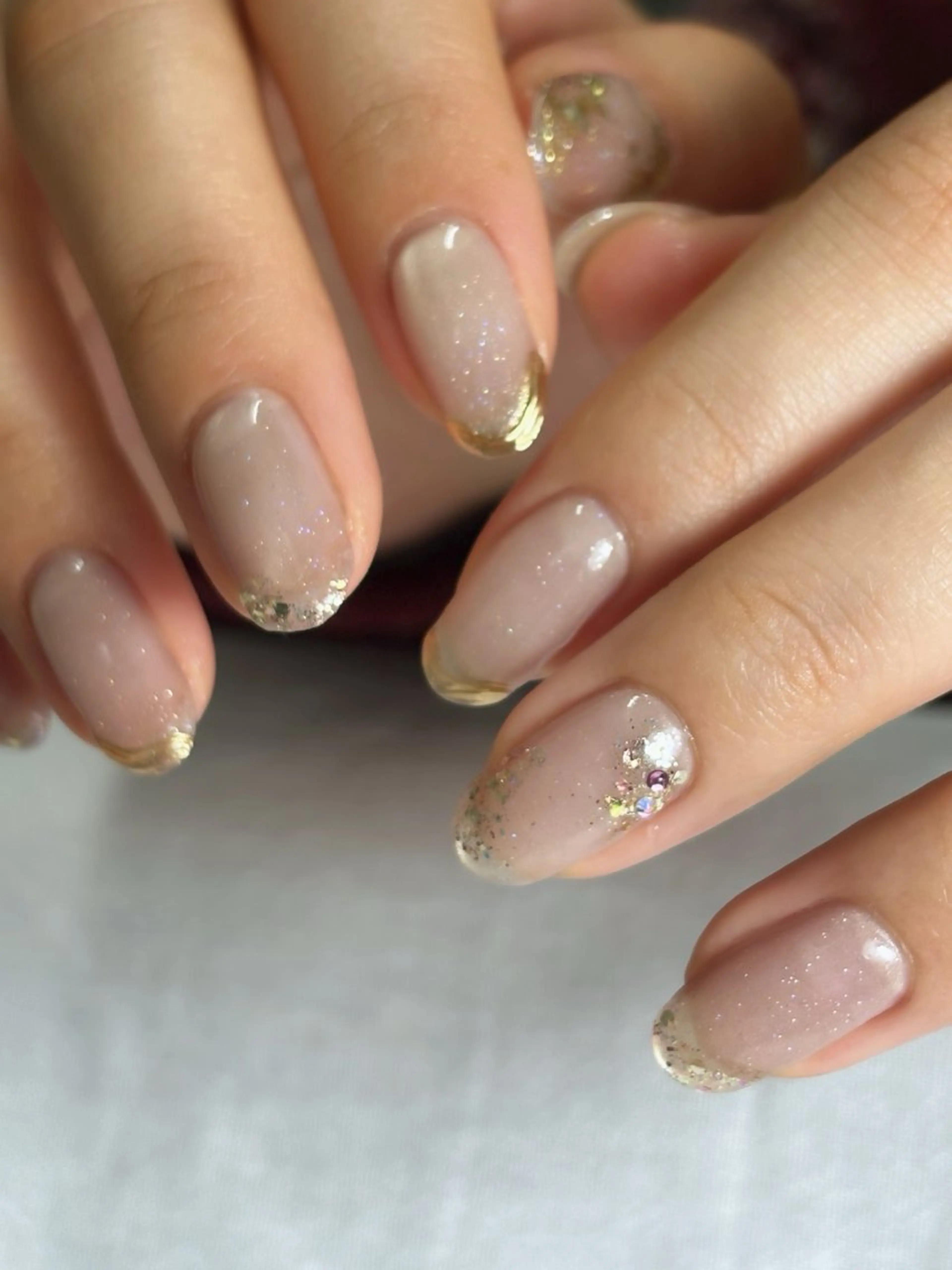 ネイル 成人式 ゴールド マグネットネイル 持ち込み ニュアンスネイル Spricoloré(スプリコローレ)所属・Spricoloré ／harunaのネイルデザイン