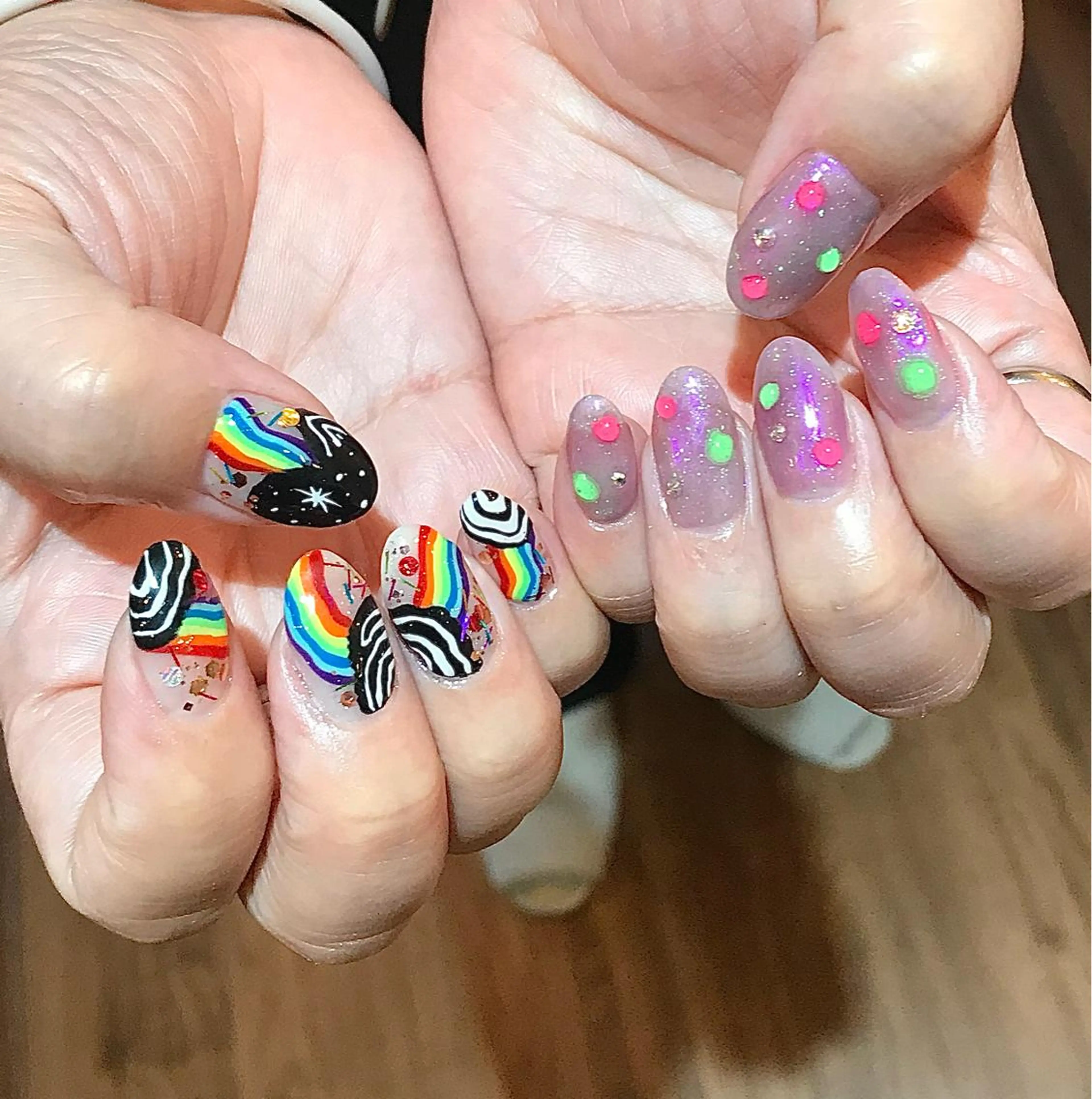 ネイル キラキラネイル ハンドネイル フットネイル para ☀︎ sol by BECK所属・Para Sol nail　Maoのネイルデザイン