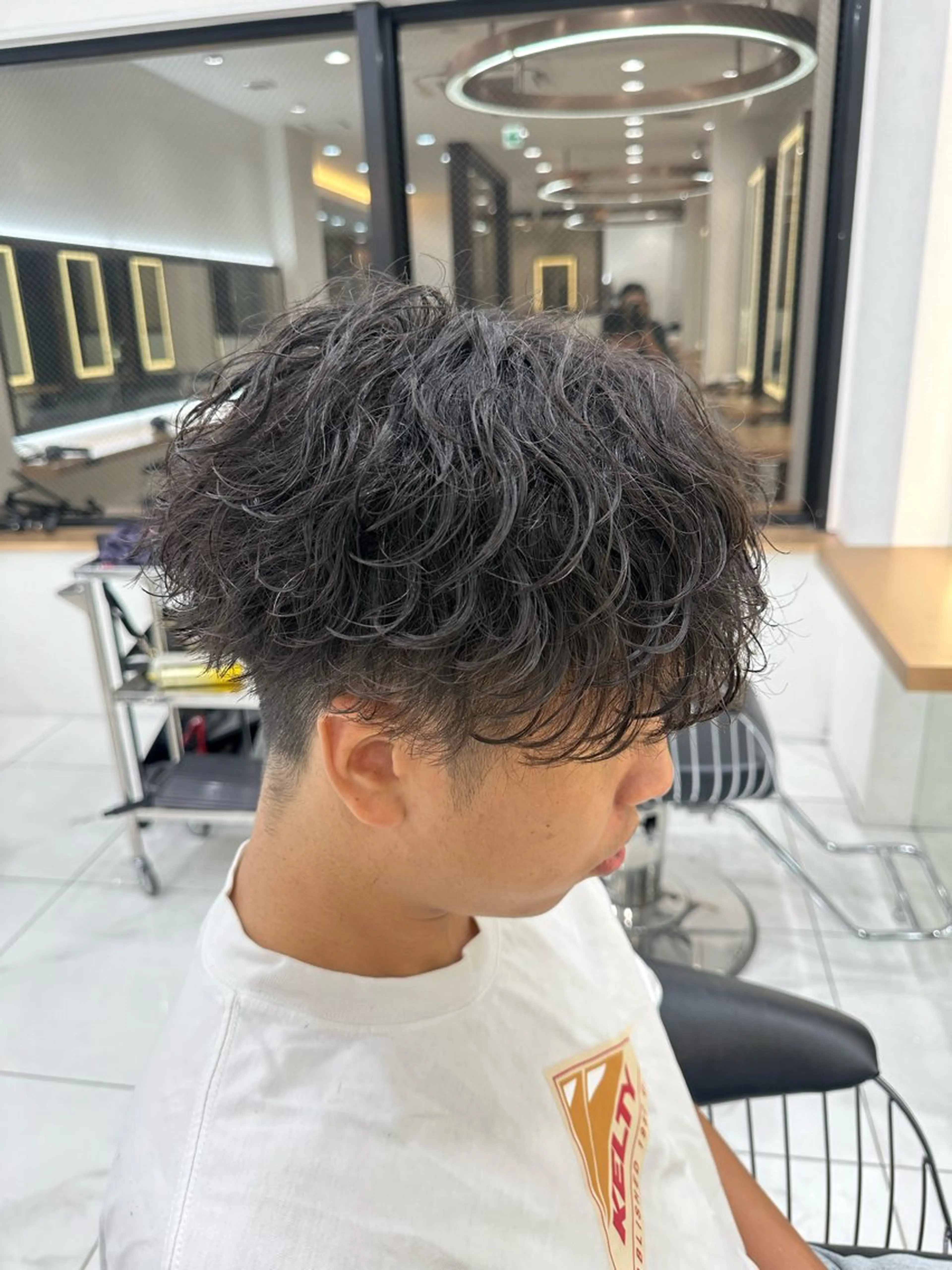 メンズ メンズパーマ 学生（メンズ向け） パーマ 白髪ぼかし/白髪 メッシュ/ゆうとのヘアスタイル