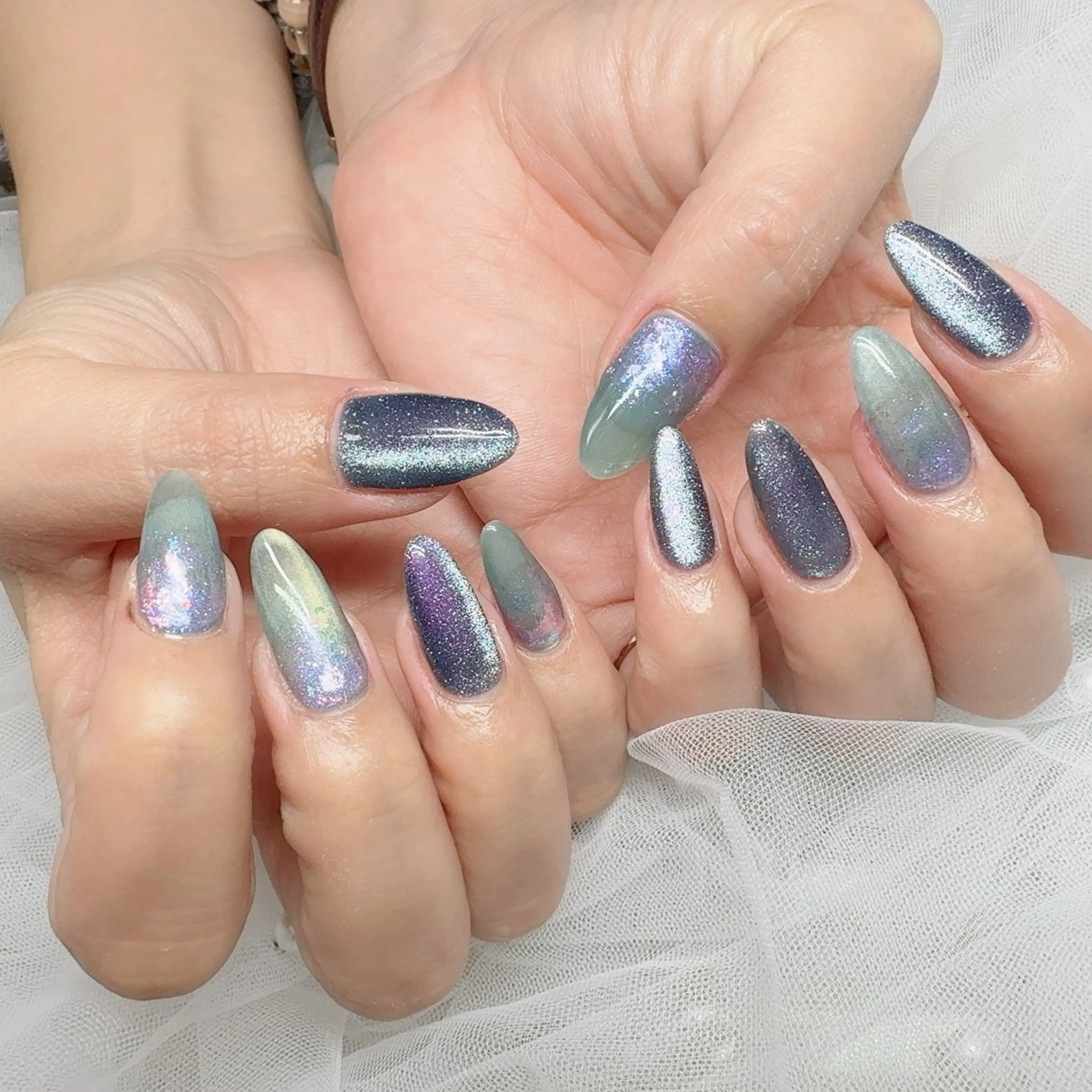 ネイル 長さ出し ジェルネイル 韓国ネイル ニュアンスネイル オフィスネイル ハンドネイル NailSpace 猫のいるネイルサロンのネイルデザイン