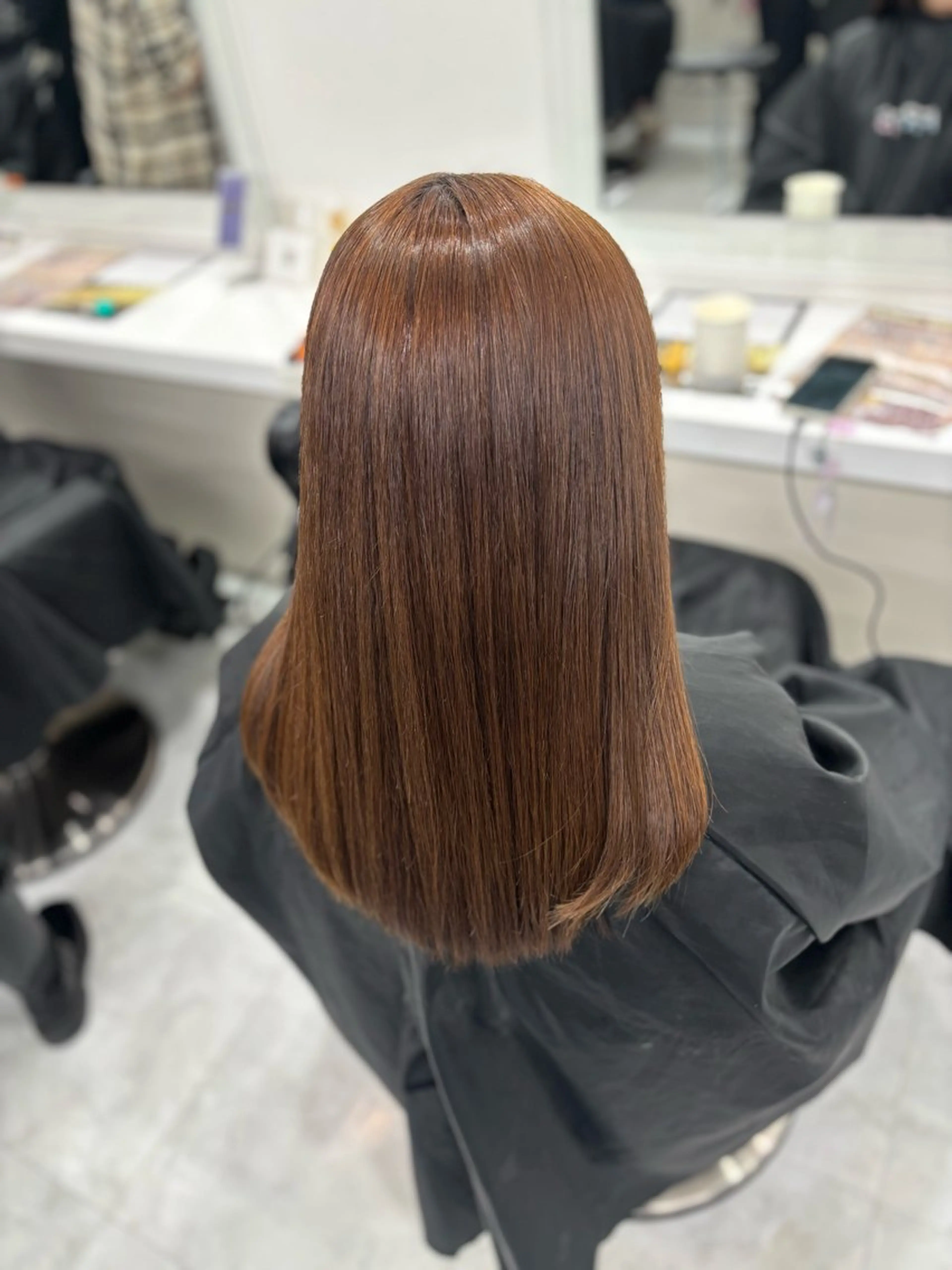 ロング カット 縮毛矯正 韓国トレンドヘア🤍 Chima🤍のヘアスタイル