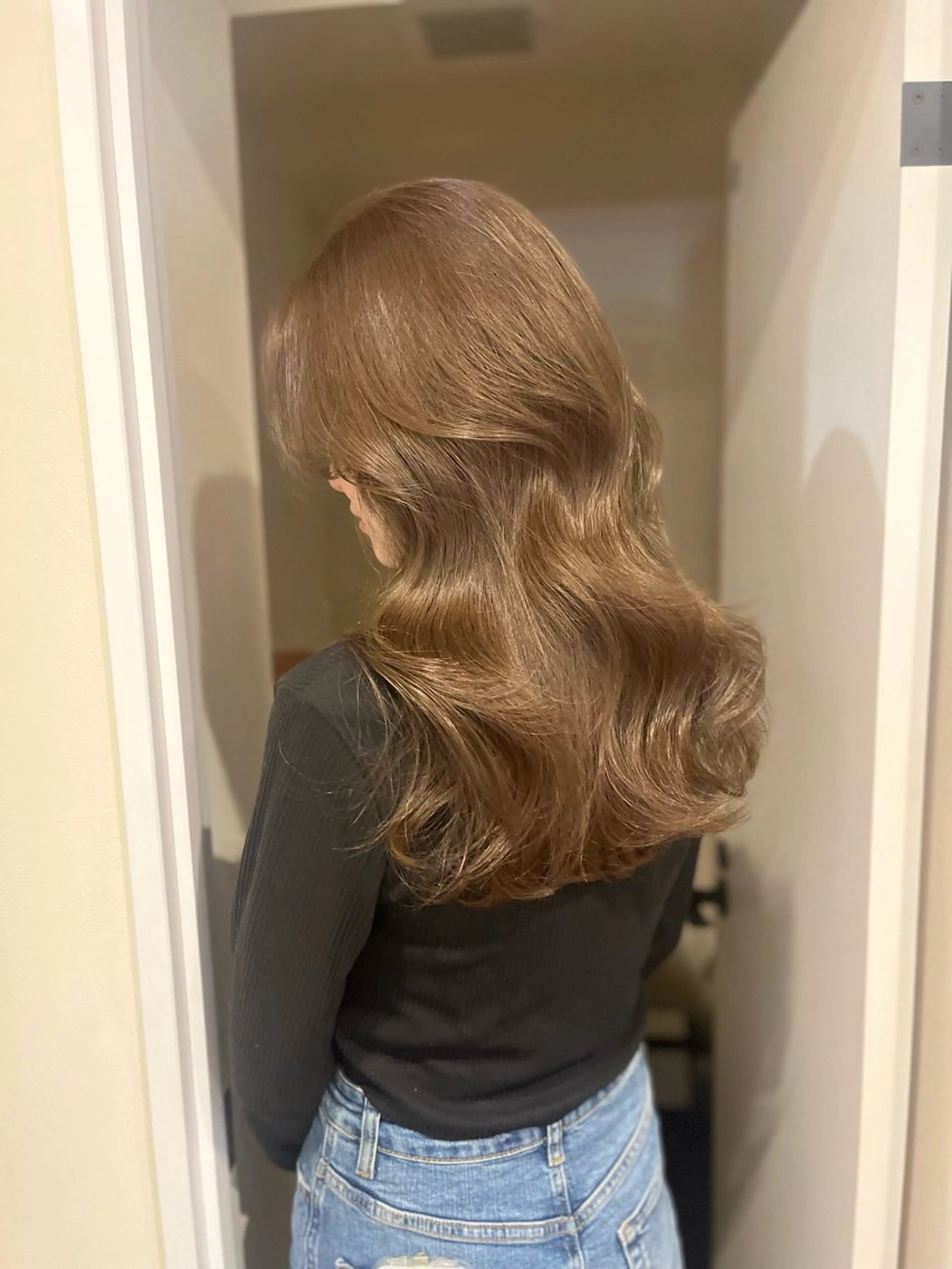 ロング カラー Sugar【シュガー】所属・ブリーチなしWカラー /レイヤーカット大阪のヘアスタイル