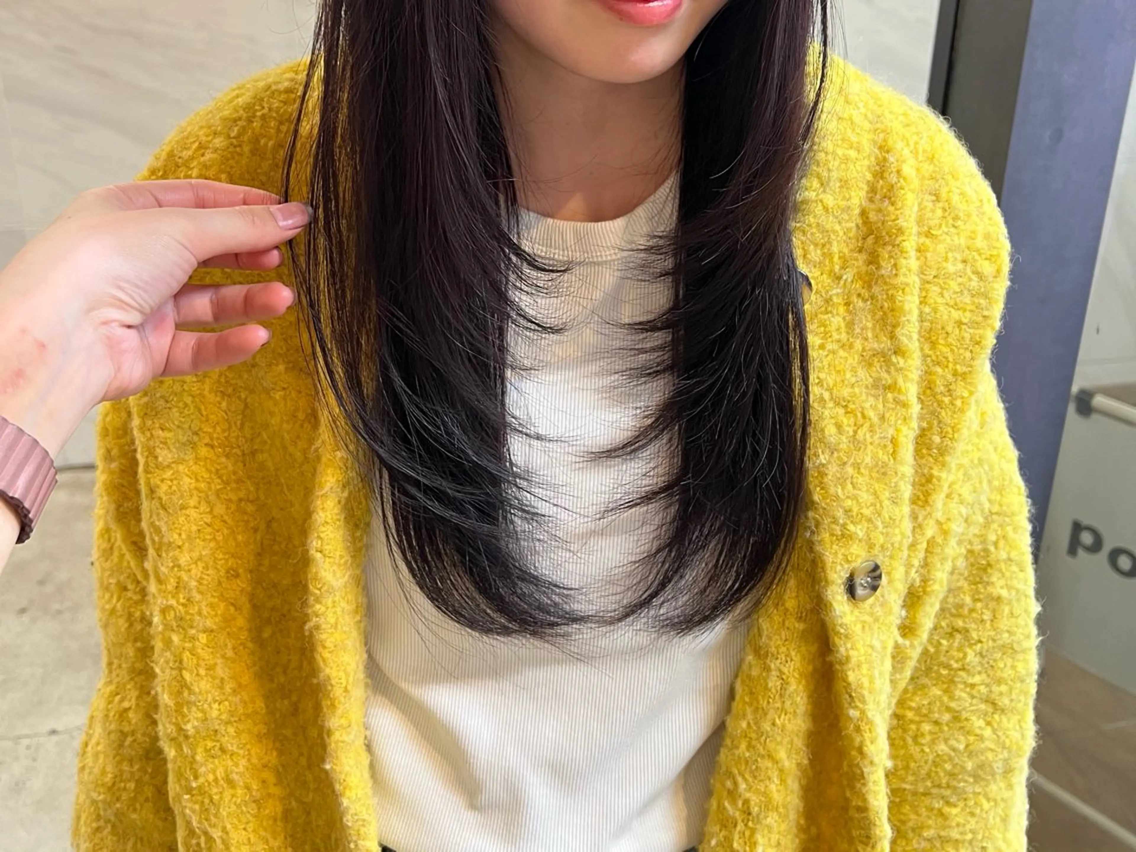 ロング レイヤーカット シャギー 縮毛矯正 カット ヘアカラー 縮毛矯正 🩶韓国/似合わせ/ さわ🩶のヘアスタイル