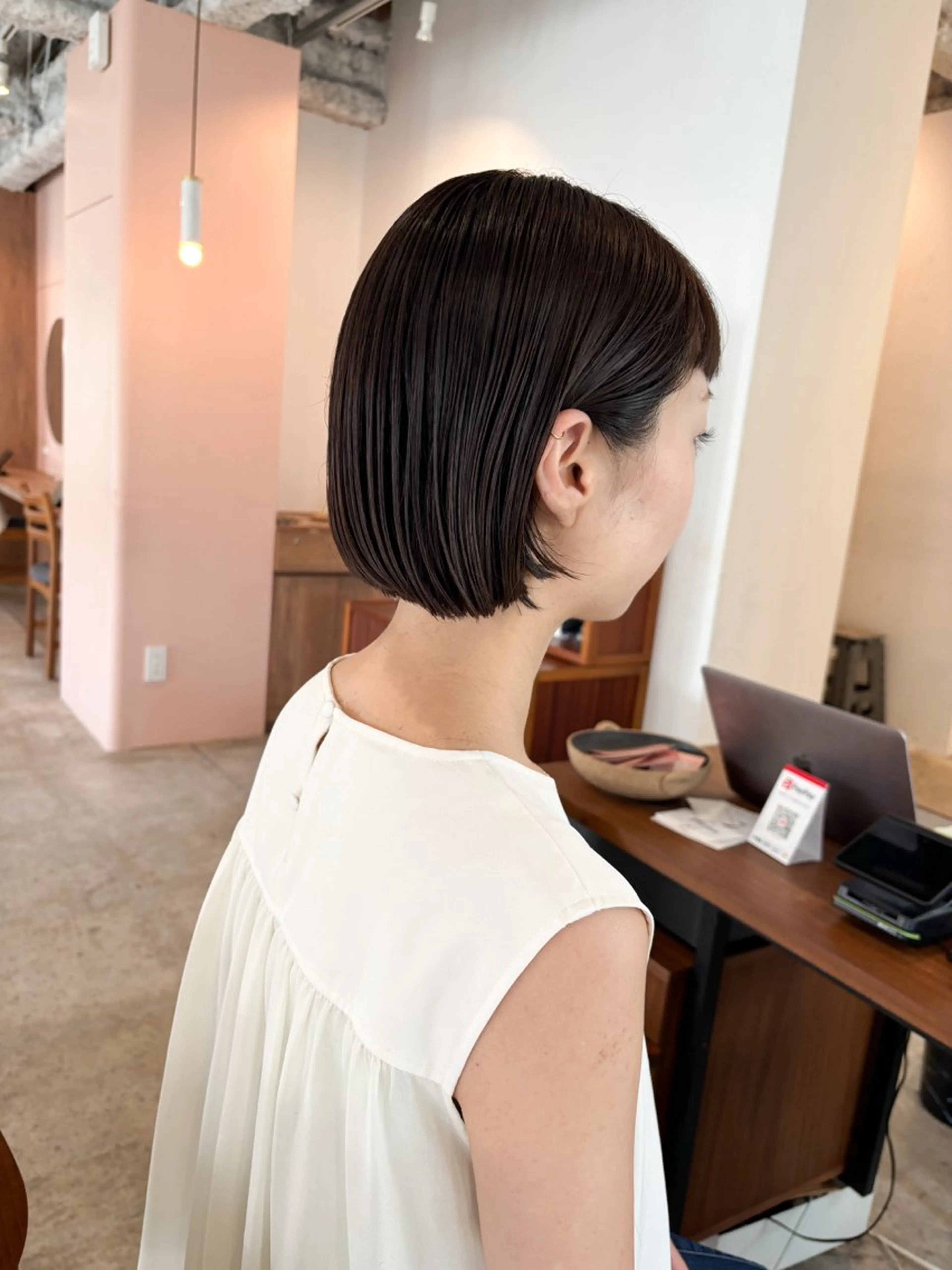 ショート カラー ブラウンカラー ボブ カット ヘアカラー トリートメント Takuma Suzuki中目黒のヘアスタイル