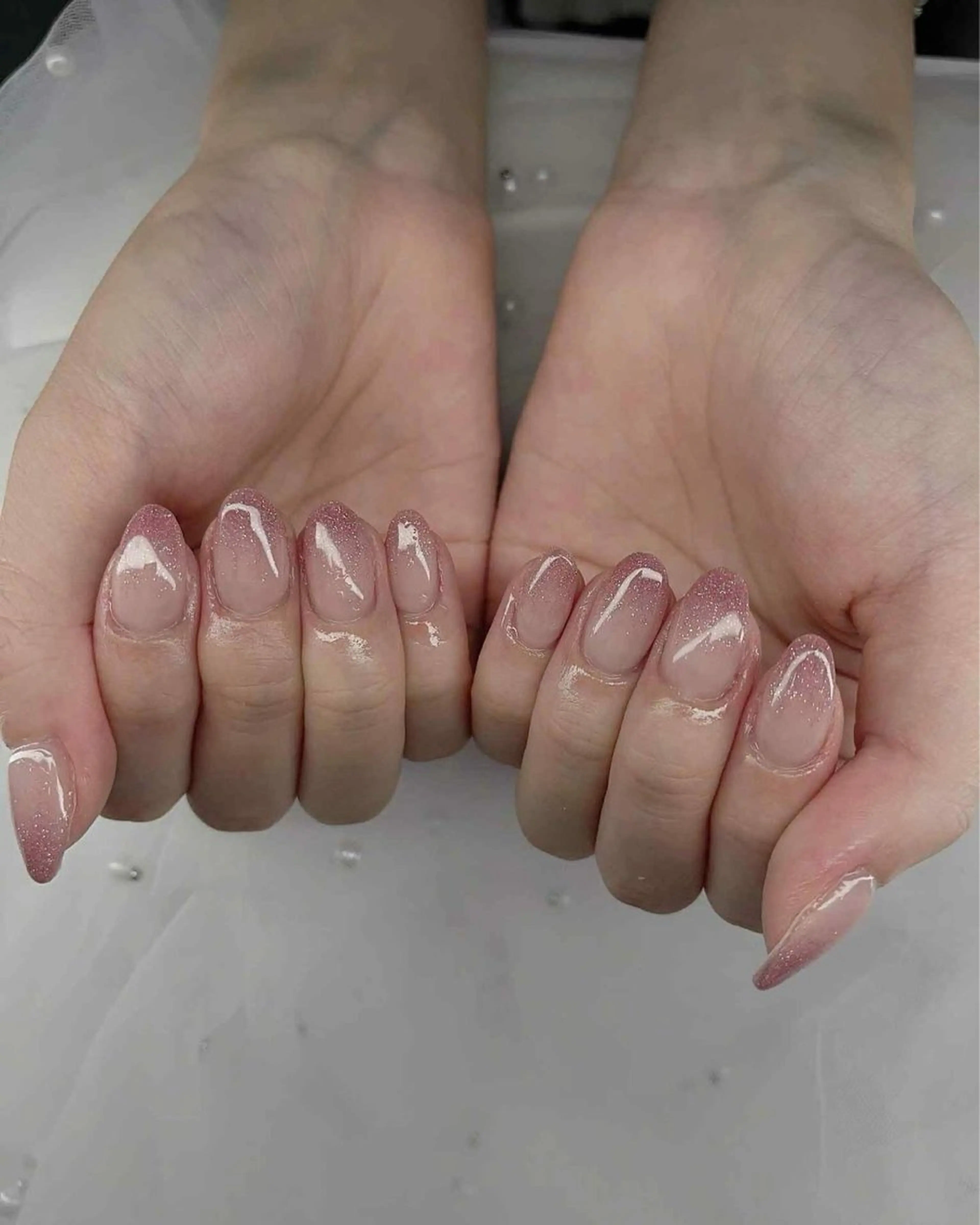 ネイル アートネイル フレンチネイル ジェルネイル グラデーション 韓国ネイル 村中 ハナのネイルデザイン