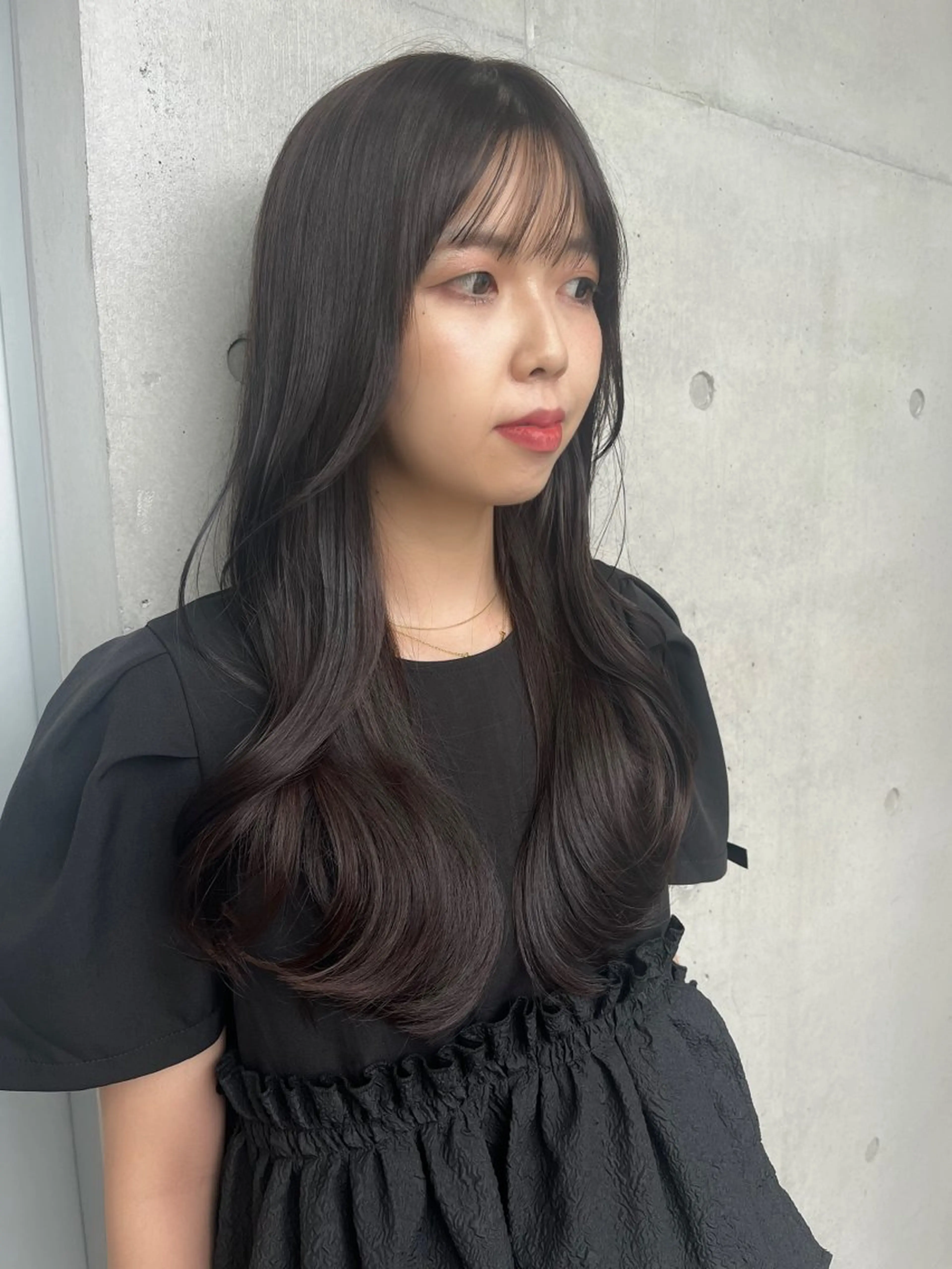 セミロング カラー パーマ ヘアアレンジ カット ヘアカラー トリートメント ヘッドスパ ヘアセット 透明感/オリーブ/ グレージュ/YUKAのヘアスタイル