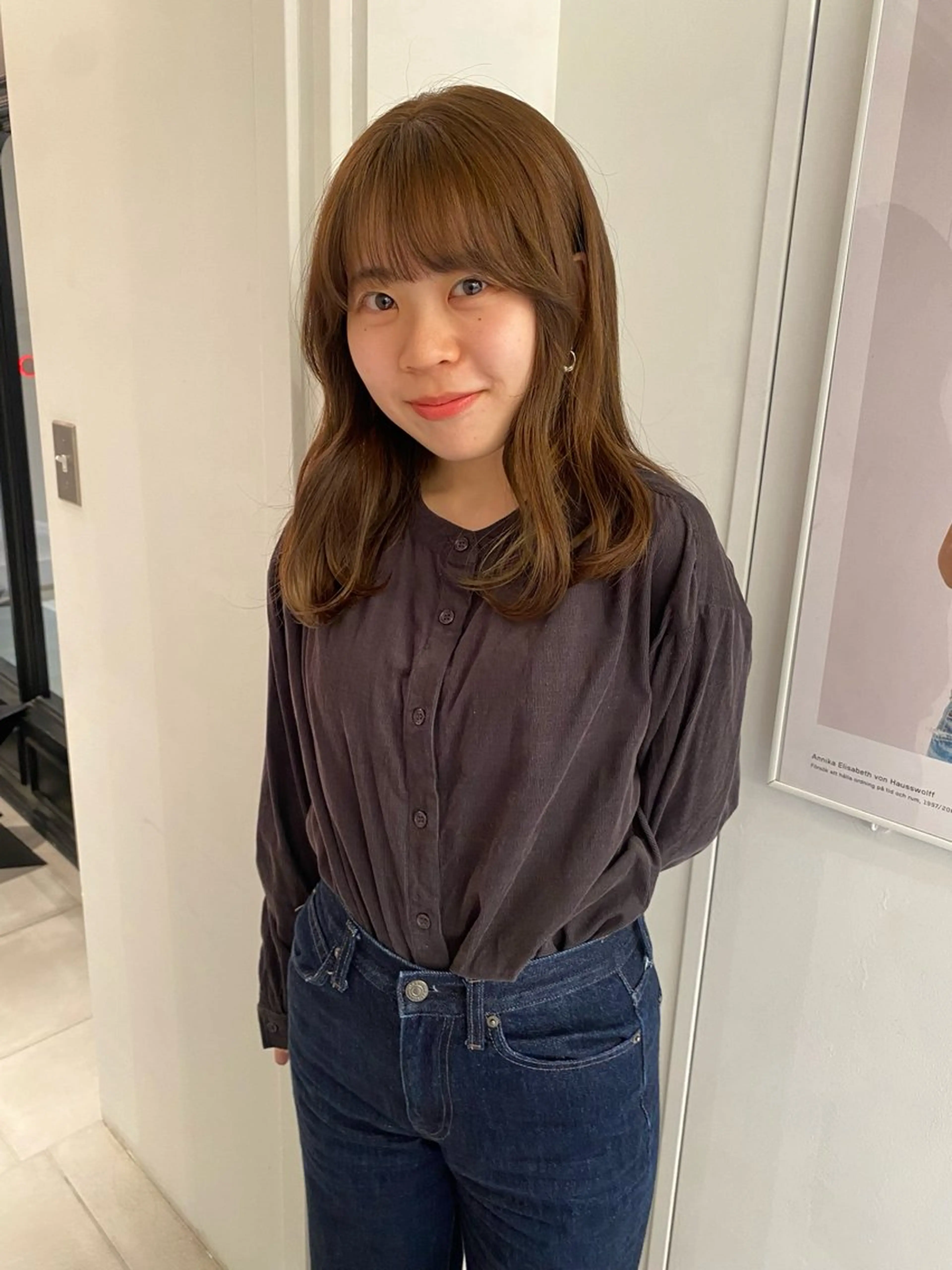 ミディアム カラー カット ヘアカラー riria/ボブ /ブラウンカラー🎀のヘアスタイル