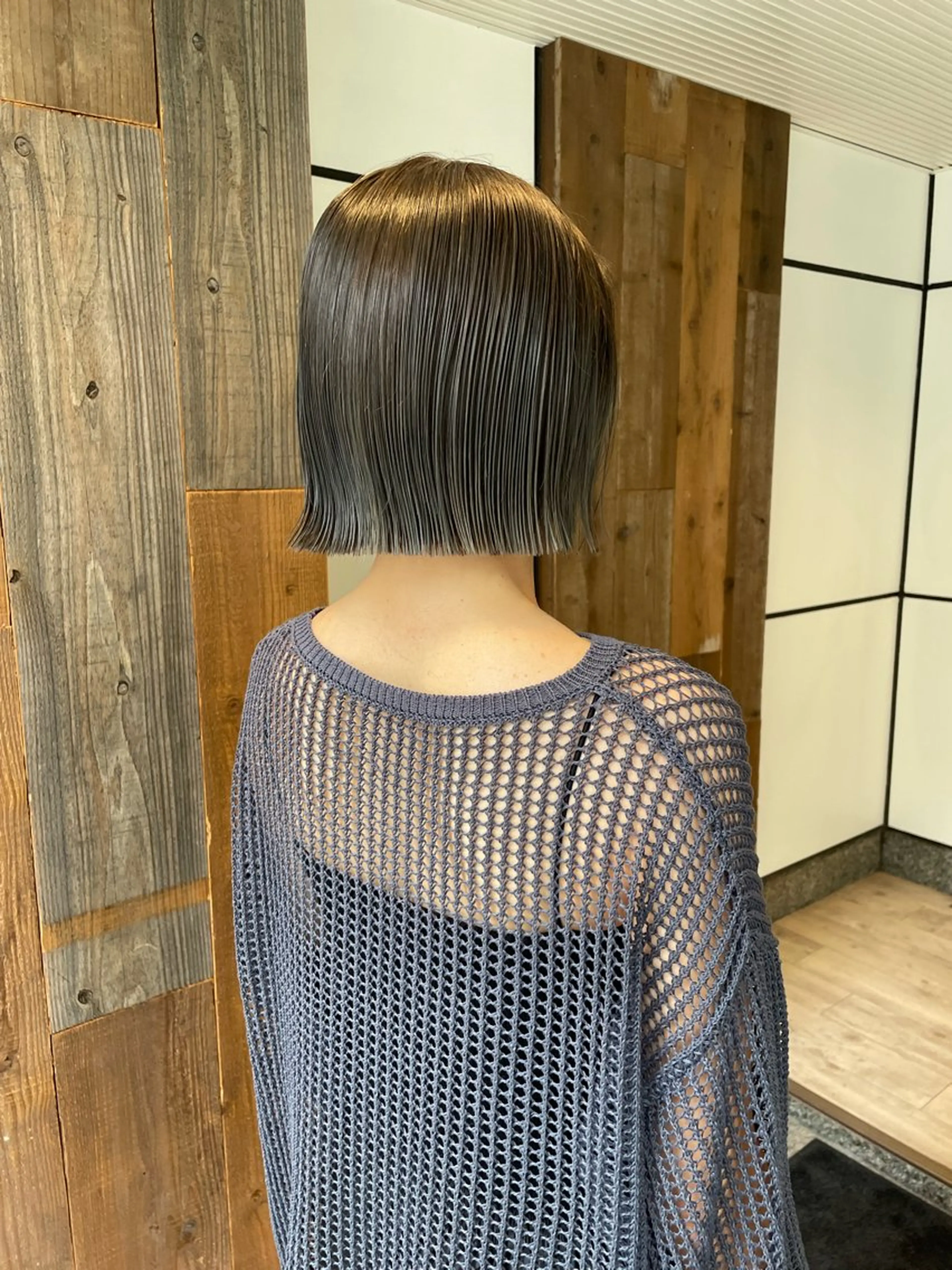 ミディアム カラー 透明感カラー グレージュ カット ヘアカラー トリートメント 渋谷 留菜のヘアスタイル