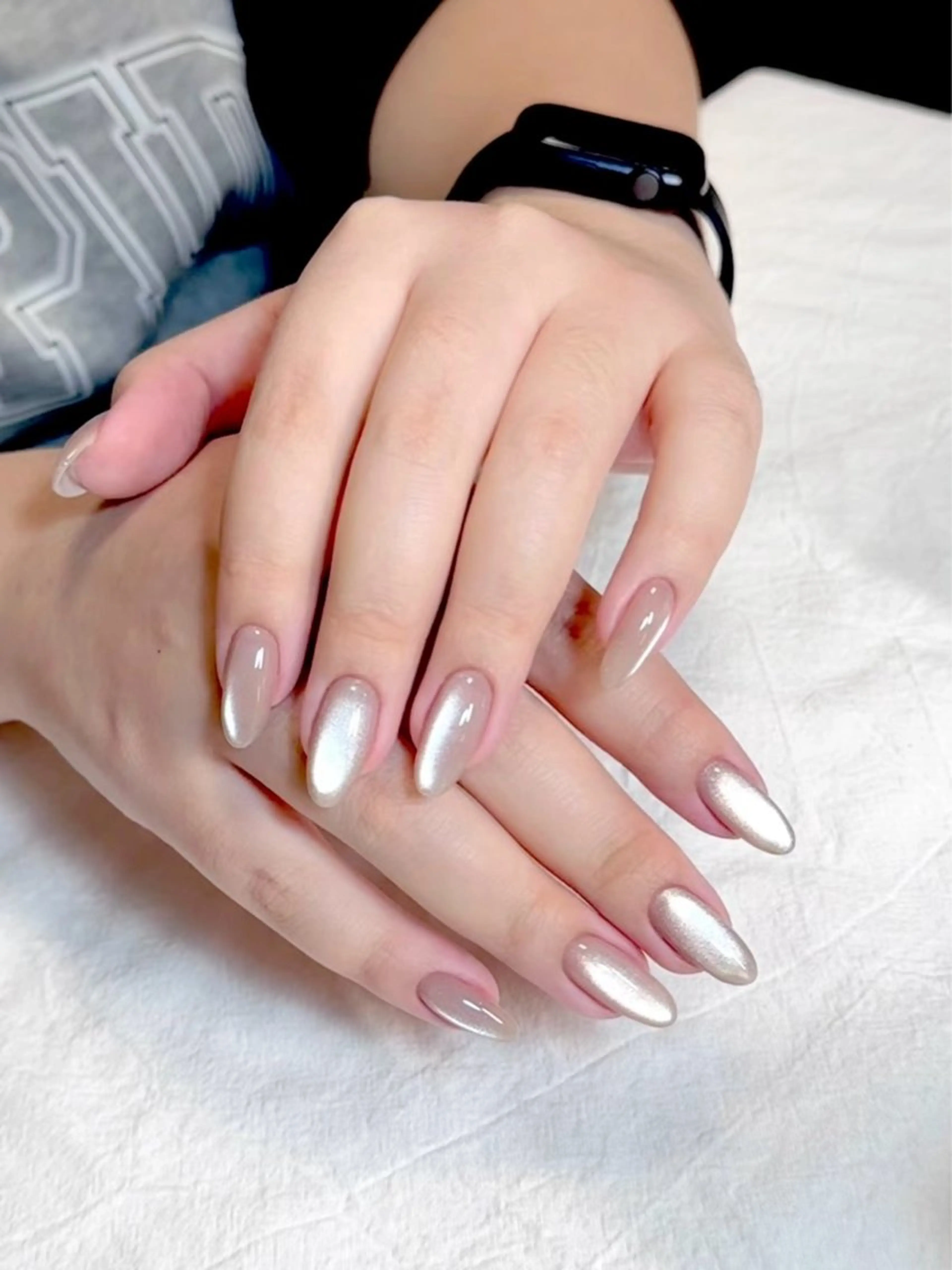 チップ+ジェル長さだしマグネットの写真