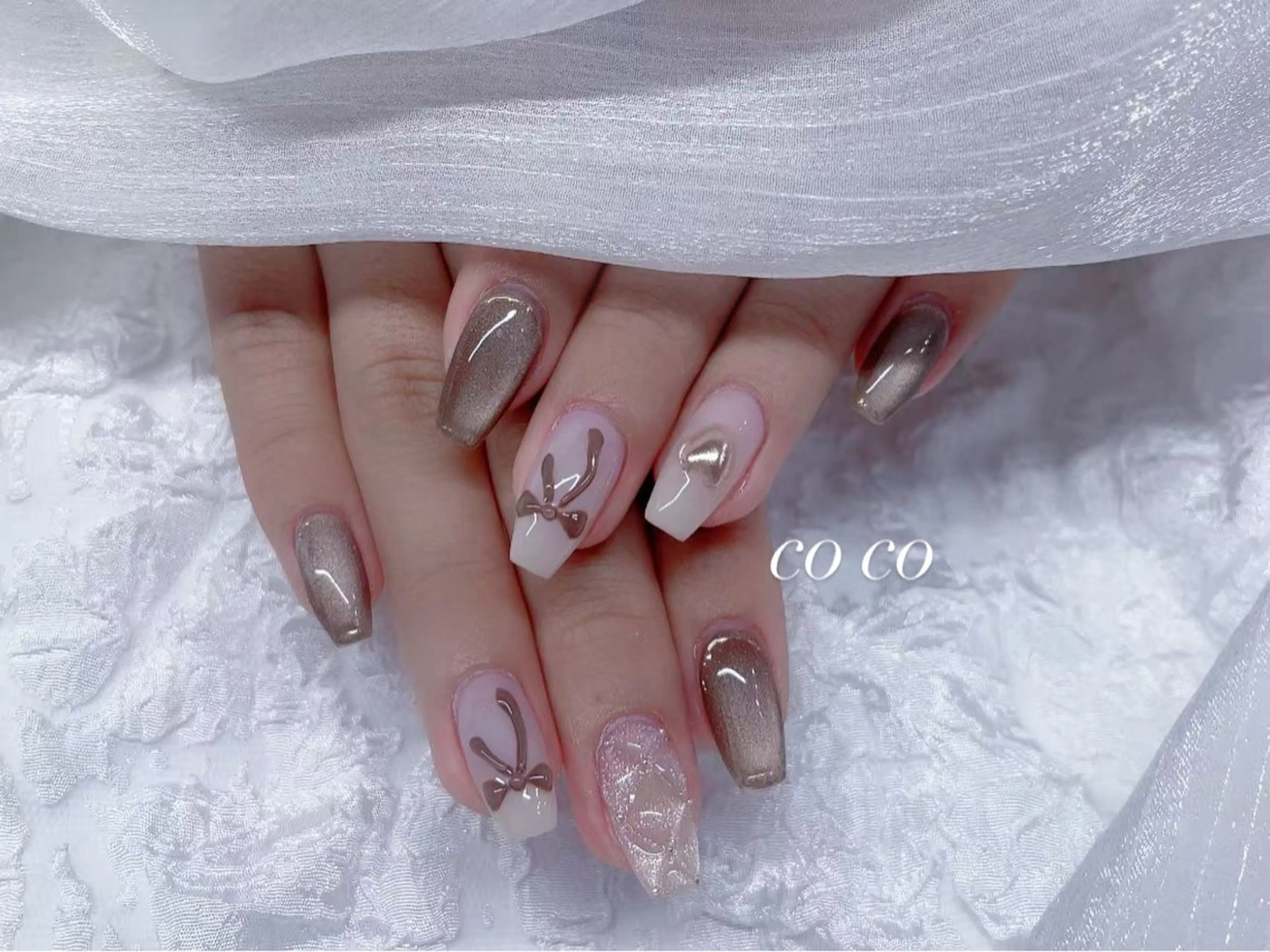 ネイル リボン COCO ネイルのネイルデザイン