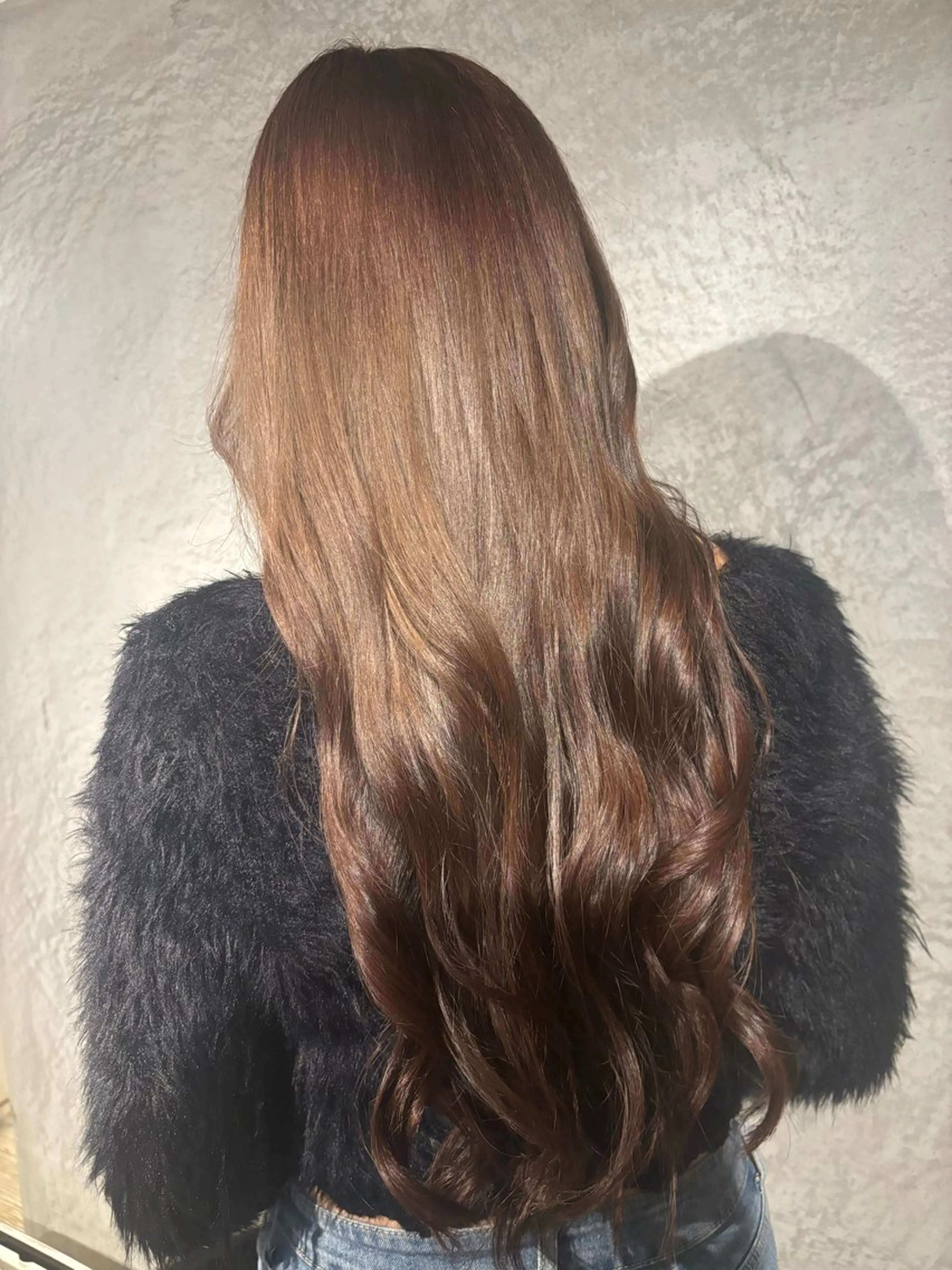 ロング カラー ブリーチ ケアブリーチ グレージュ イルミナカラー ヘアカラー マツナガ トモコのヘアスタイル