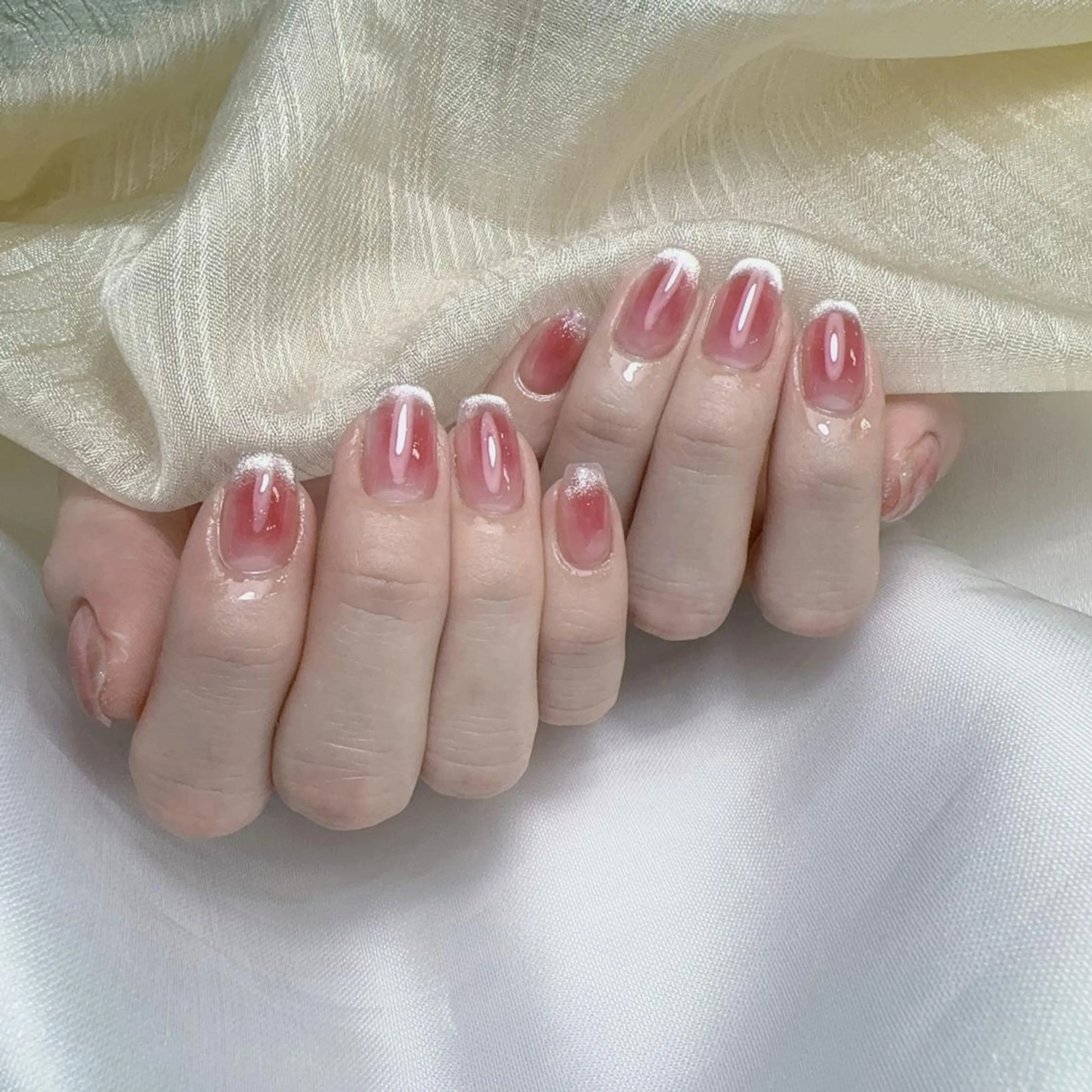 『大人気』☆チークベース＋「マグネットグラデー／フレンチ」『初回ソフトジェルオフ無料』の写真