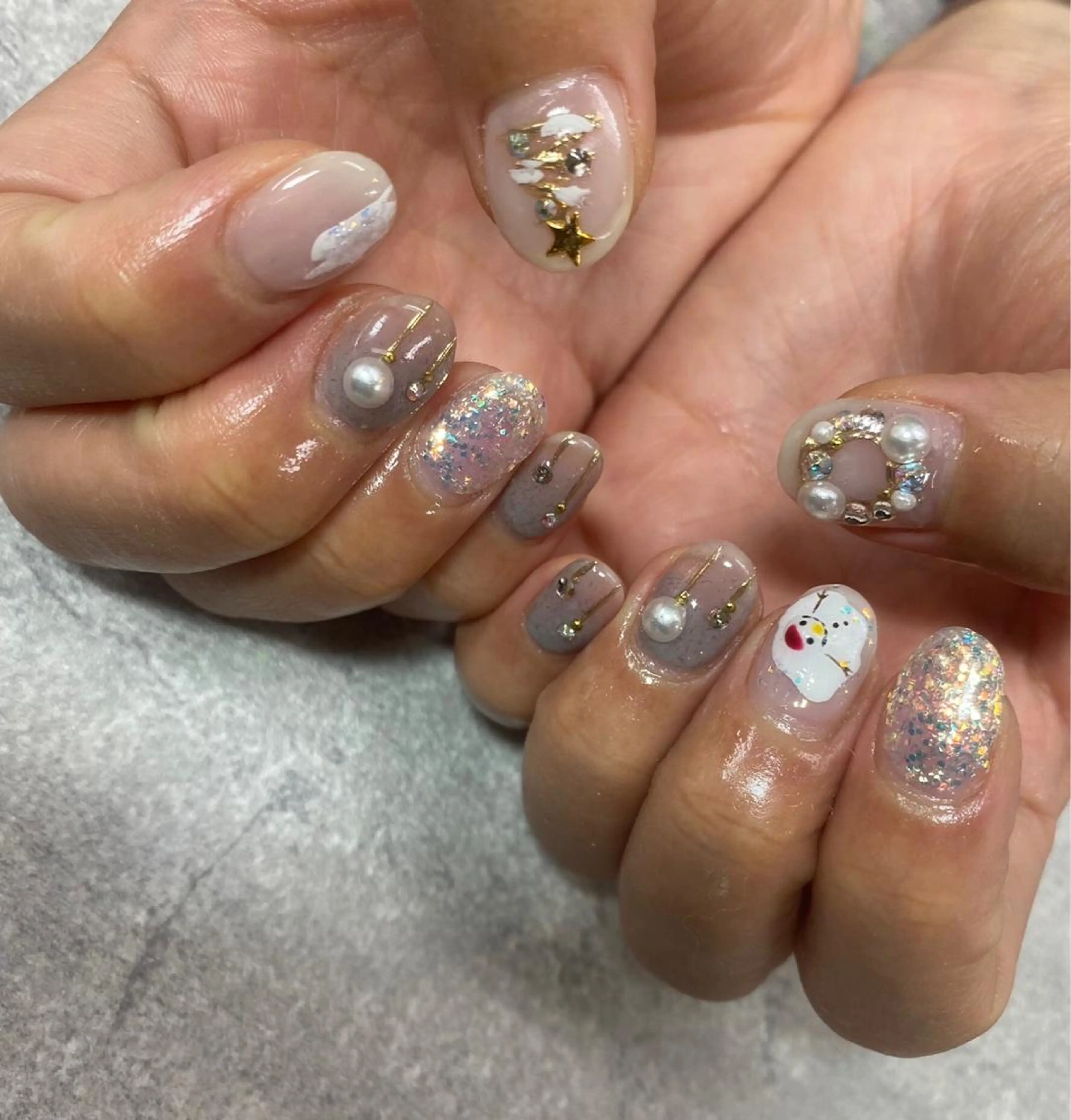 ネイル アートネイル フレンチネイル ジェルネイル ガラスフレンチ グラデーション ハンドネイル ハンドケア FASTNAIL PLUS 新宿店のネイルデザイン