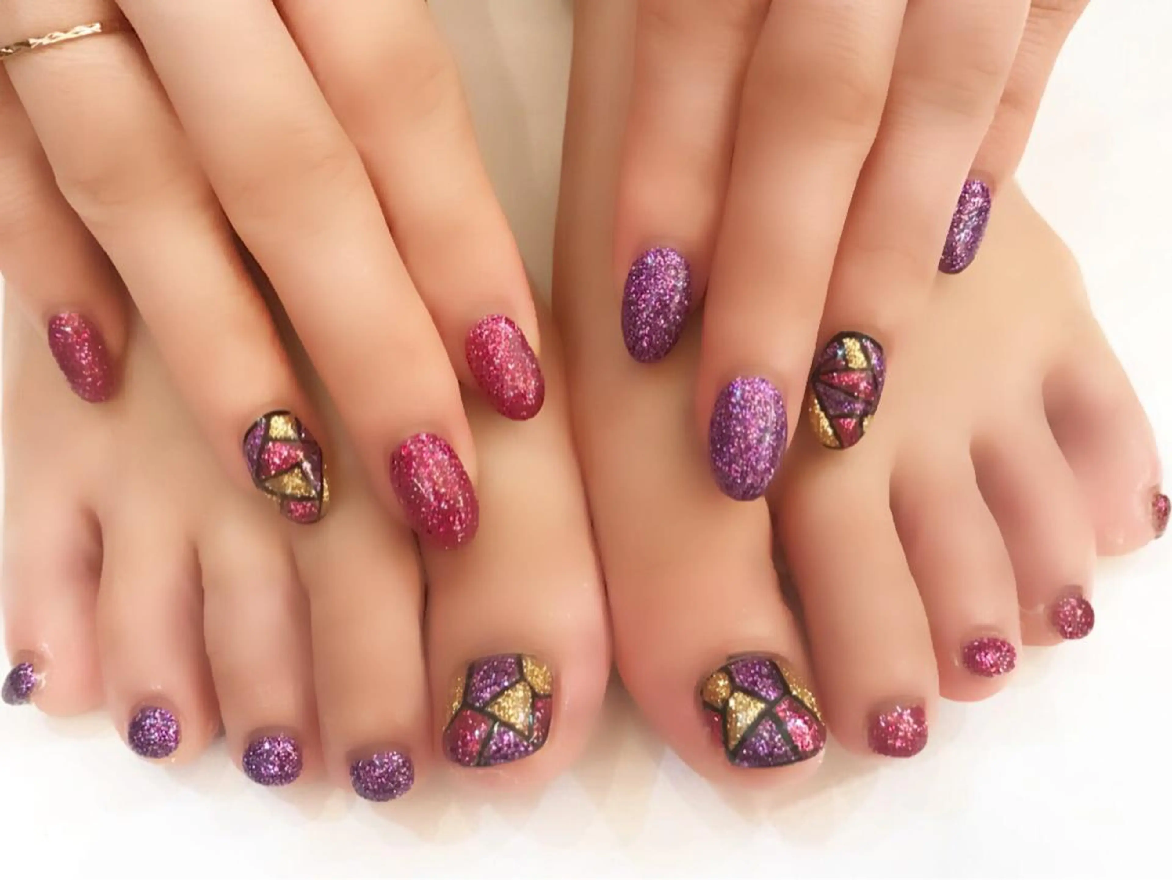 ミディアム カラー メンズ キッズ ネイル NAILSGOGO shibuyaのネイルデザイン