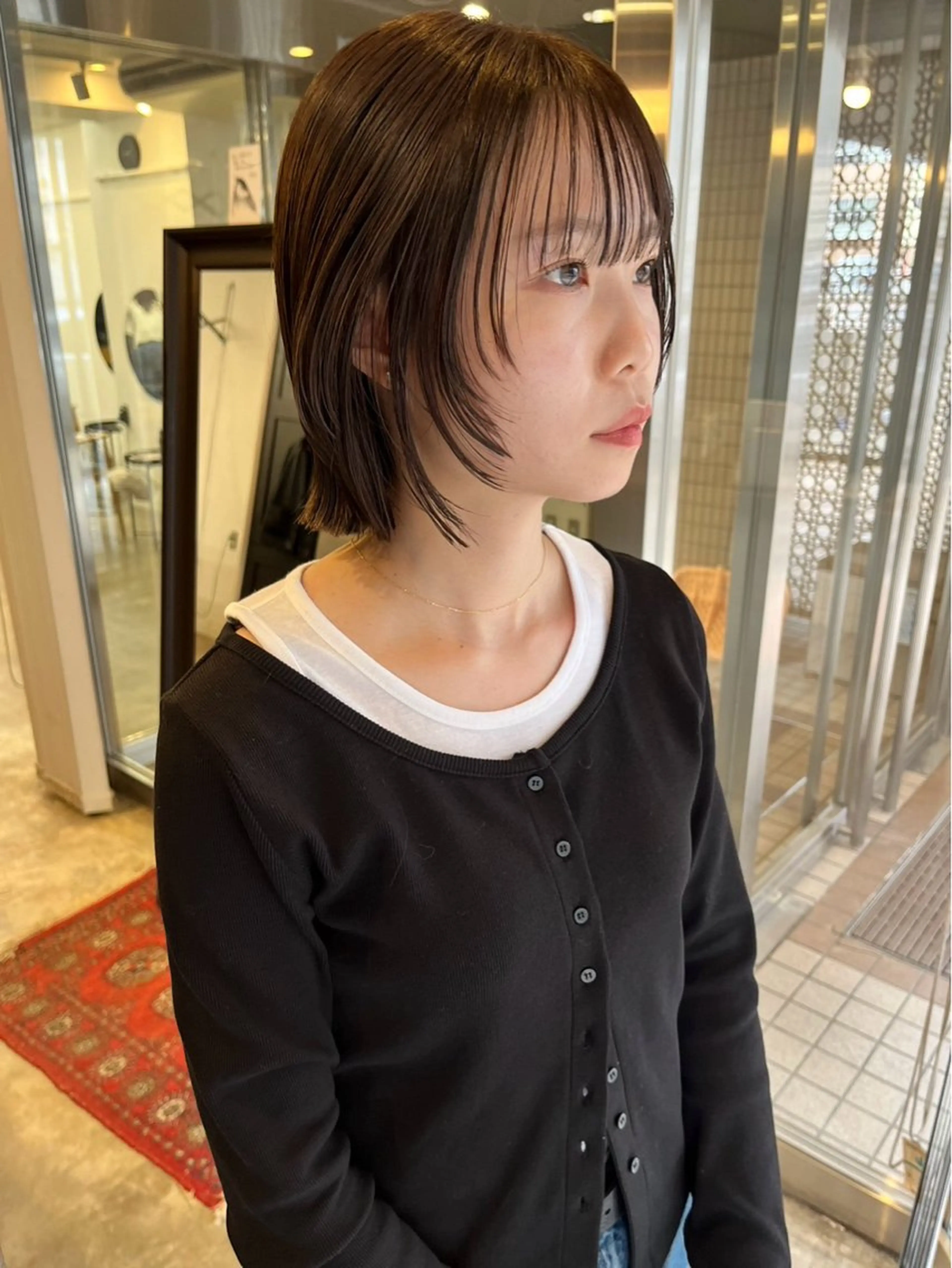 ミディアム 顔周りカット レイヤーカット parc所属・マスダ キョウカのヘアスタイル