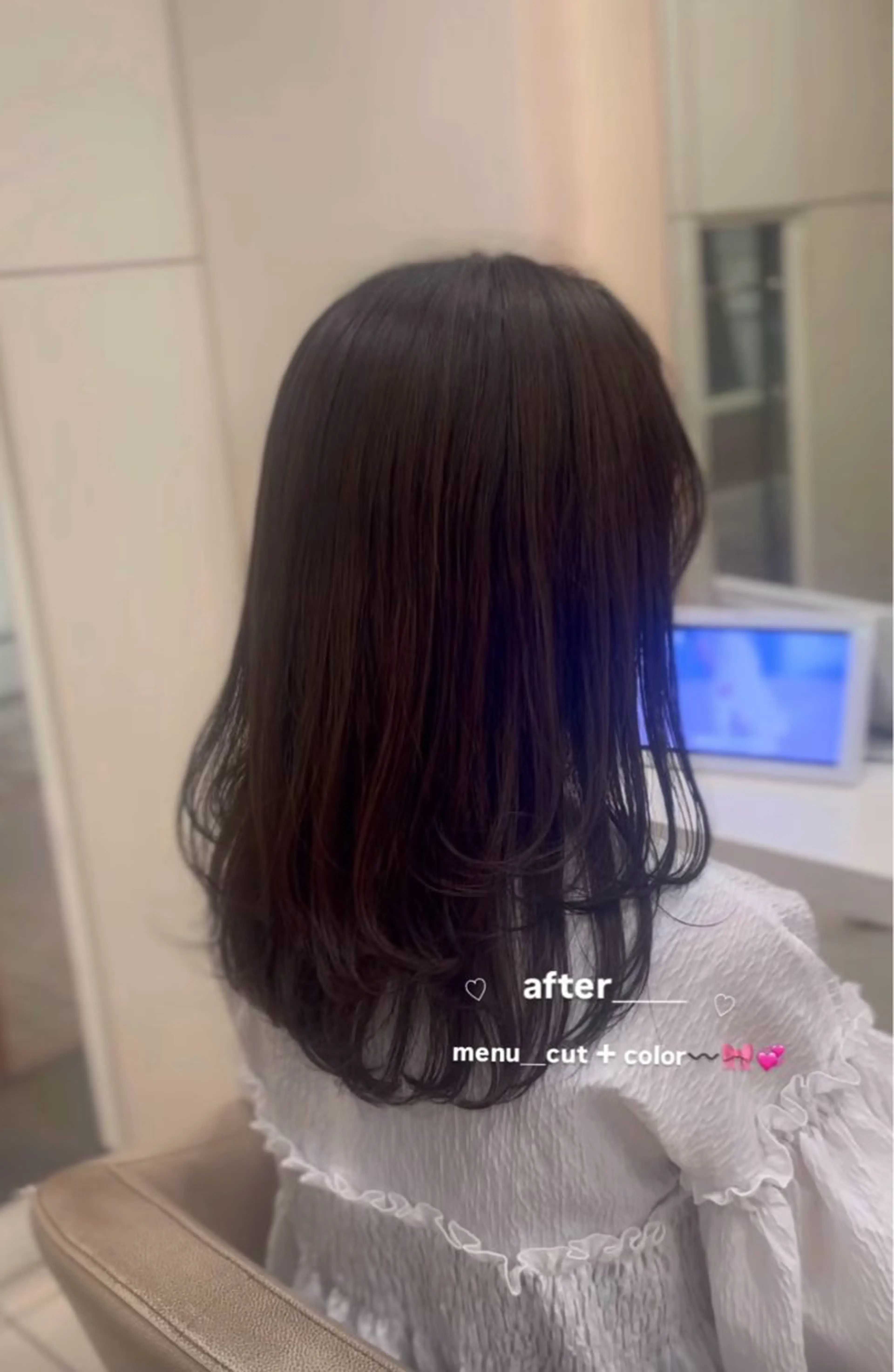 セミロング カット ヘアカラー 🎀さ こﾁ🎀のヘアスタイル