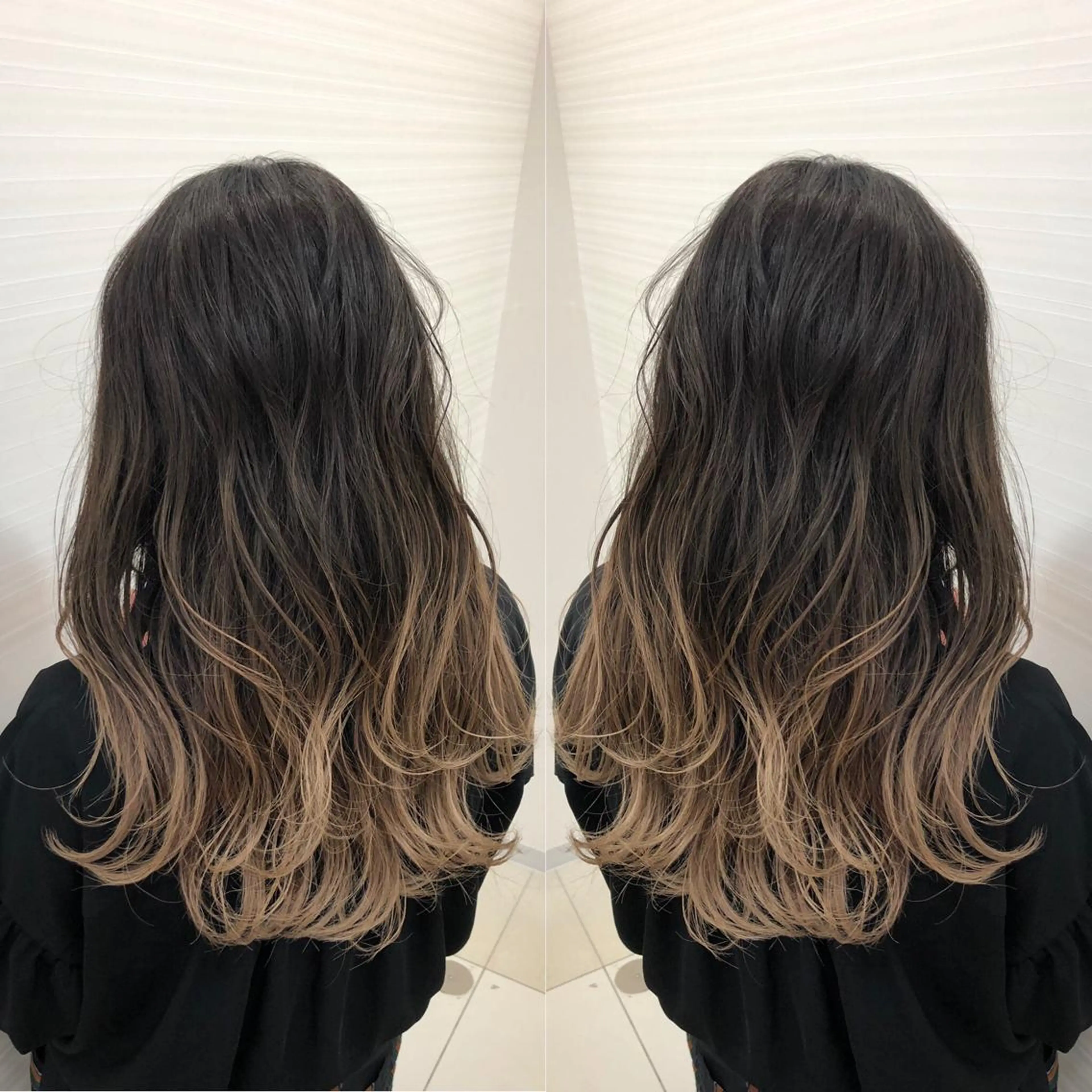 セミロング カラー グラデーションカラー 得能 雅人のヘアスタイル