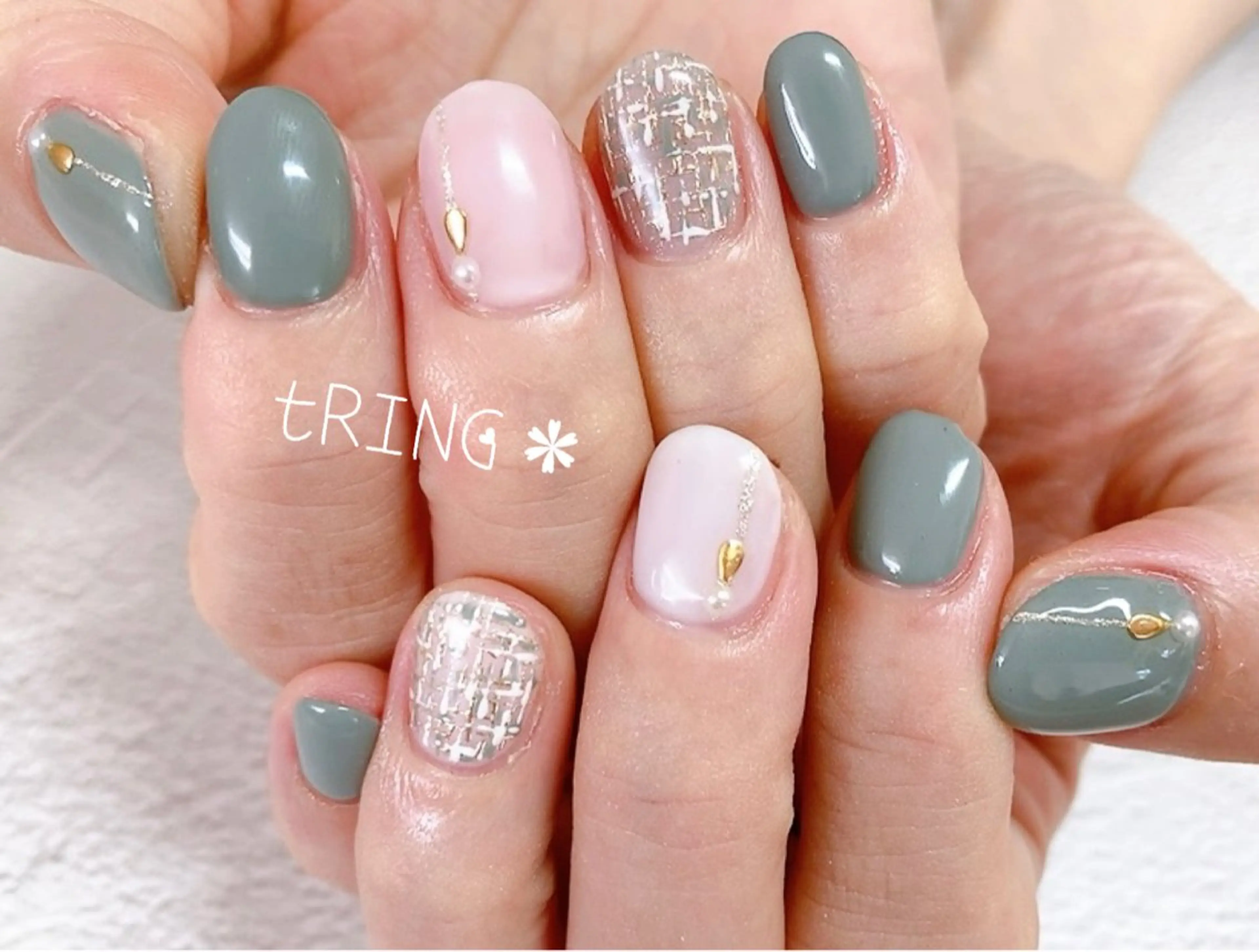 ネイル ハンドネイル tRING＊ しいの木台のネイルデザイン