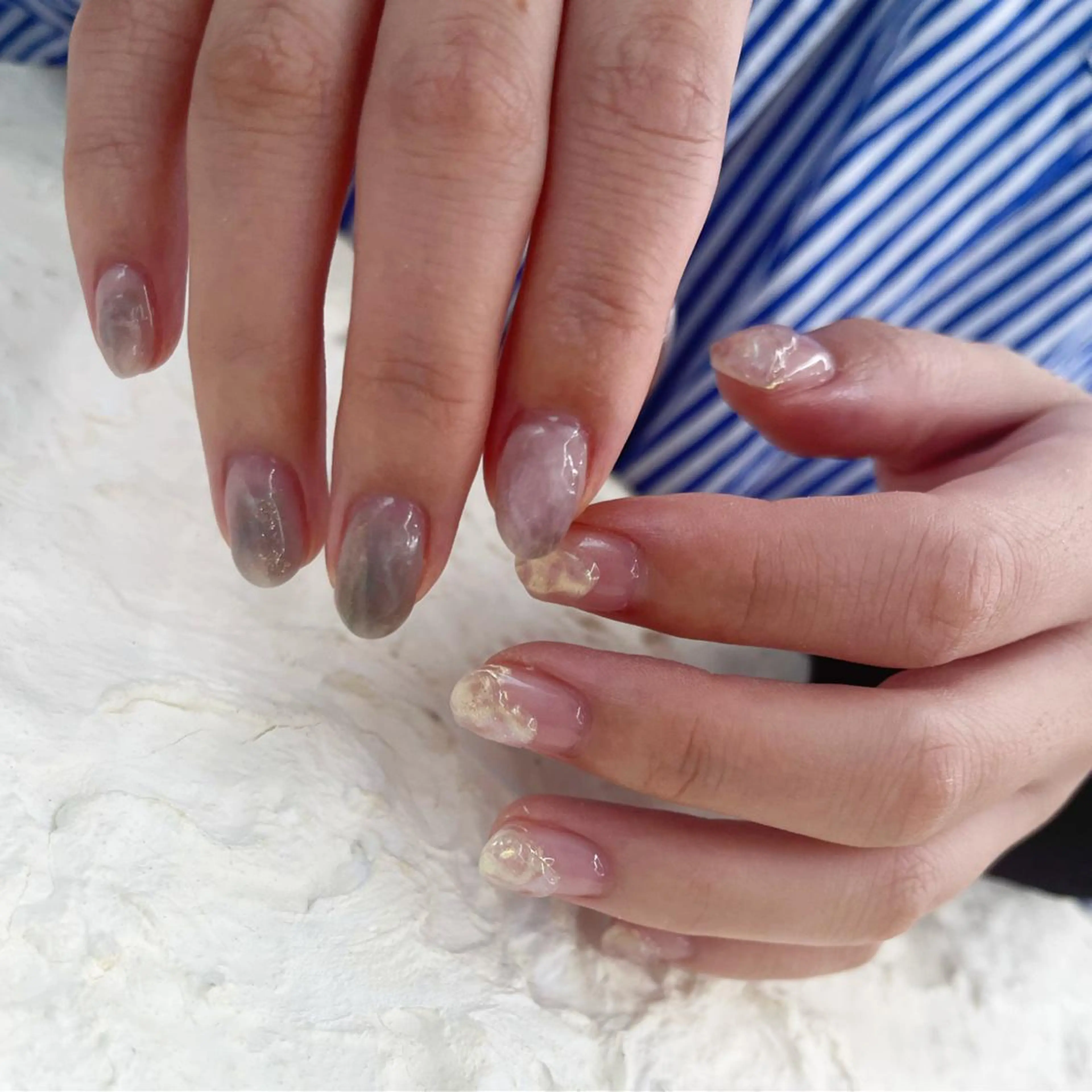 ネイル オーロラネイル nail＊ runa🌻のネイルデザイン