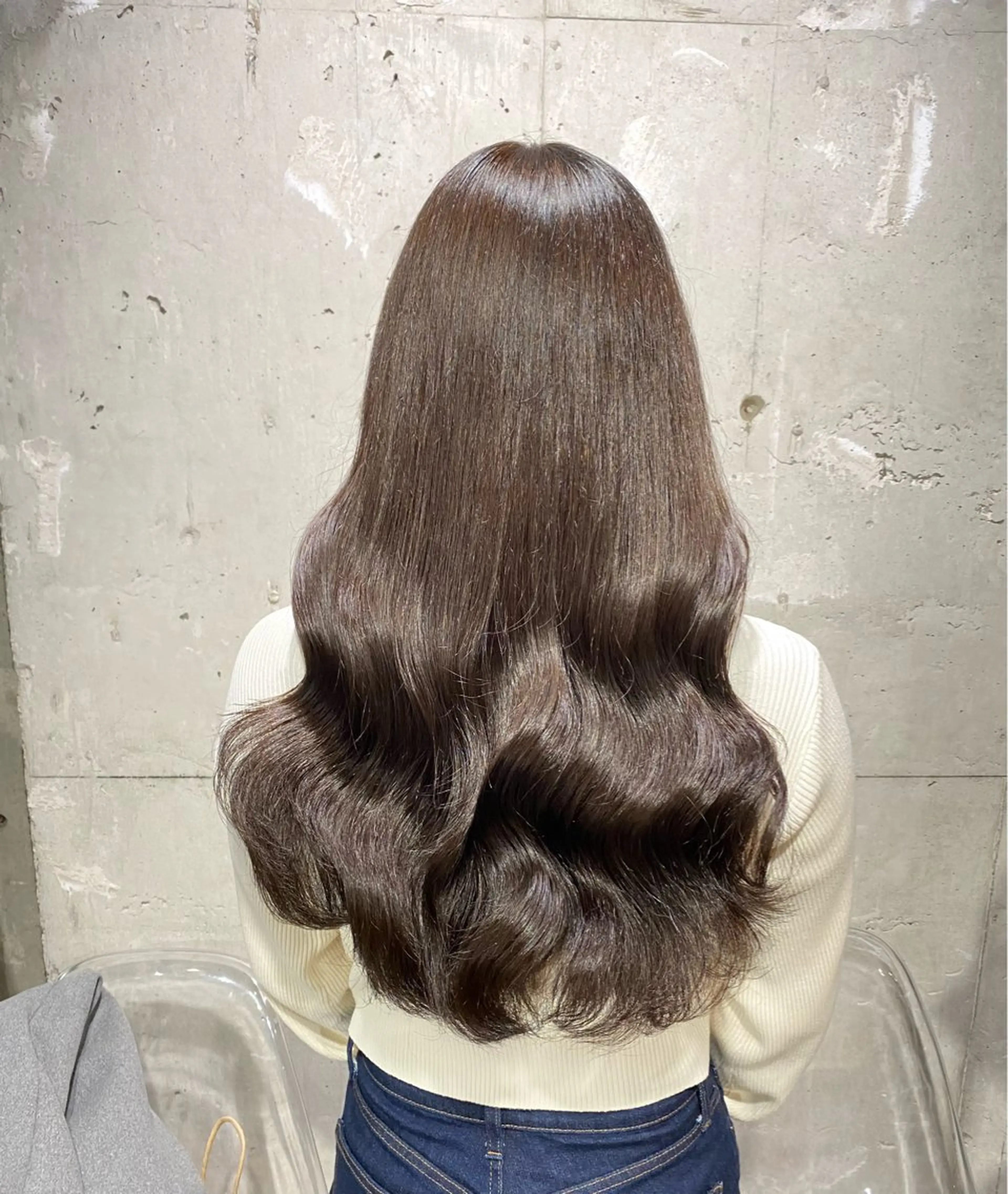 カラー ブリーチなし 透明感カラーのヘアスタイル