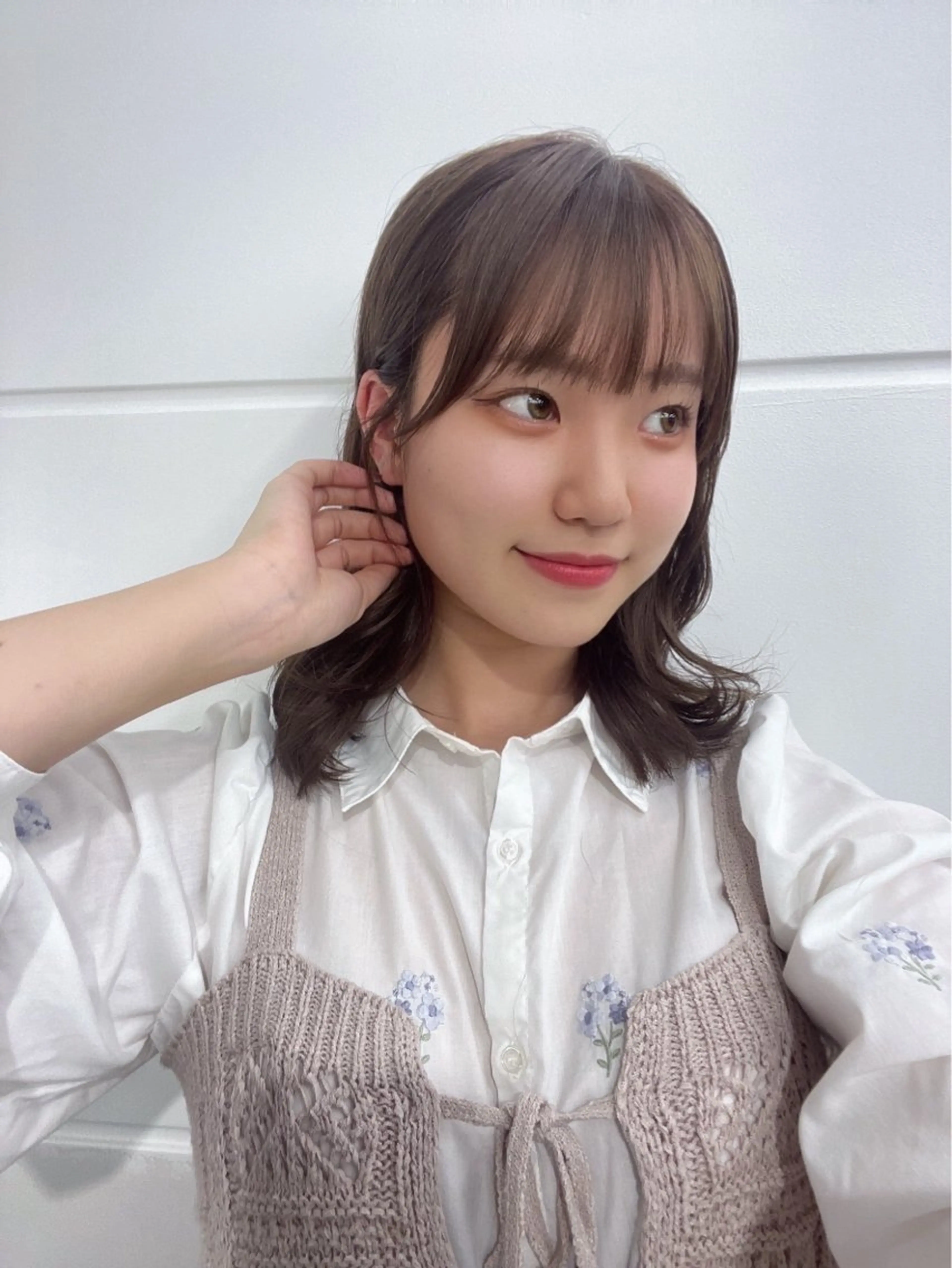 ミディアム カラー ベージュカラー 縮毛矯正/ハイトーン /パーマ/前原汐🎐のヘアスタイル