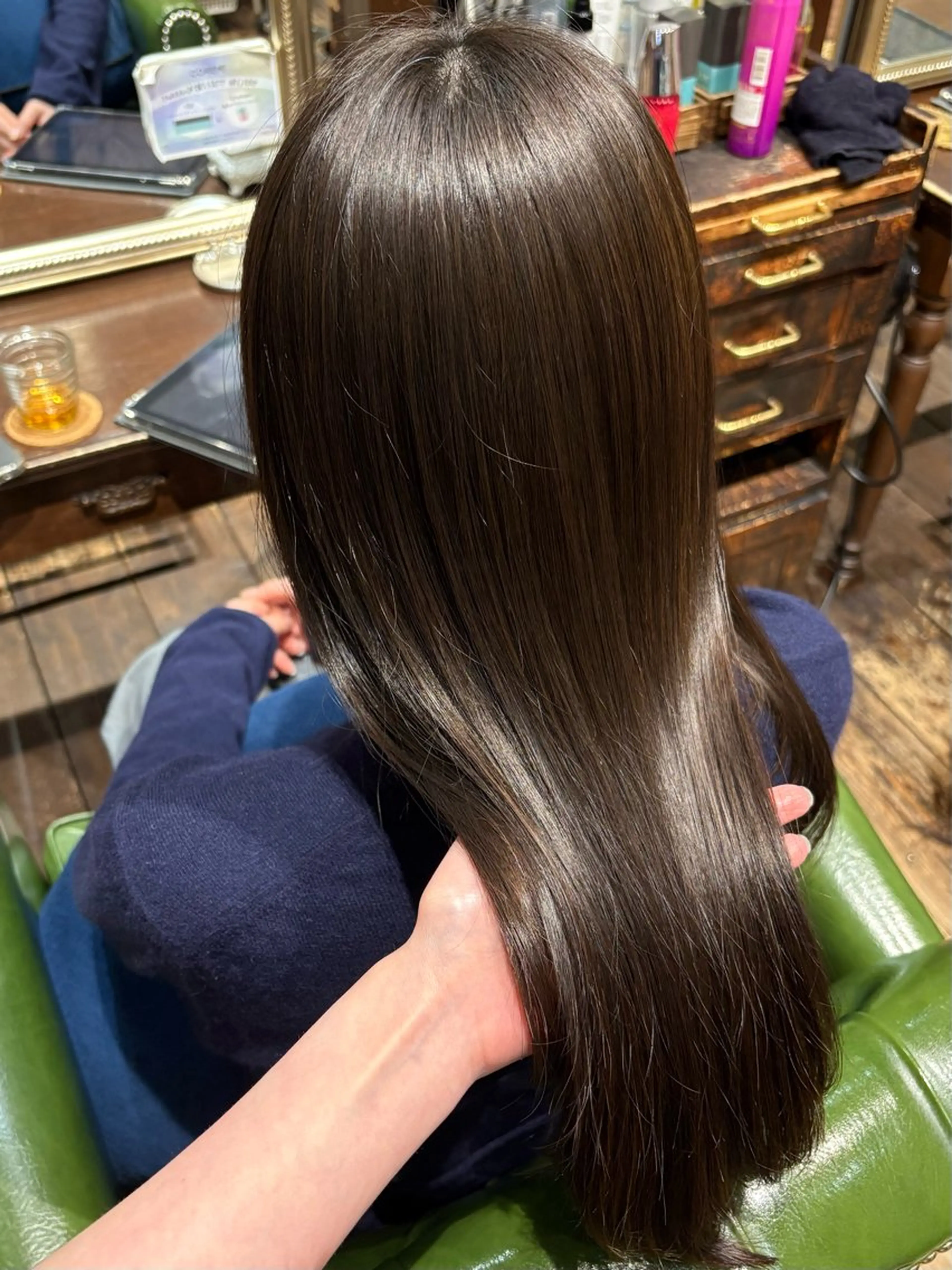 ミディアム ケアカラー カット ヘアカラー トリートメント なぎさ 🎀  / 透明感カラー/心斎橋のヘアスタイル