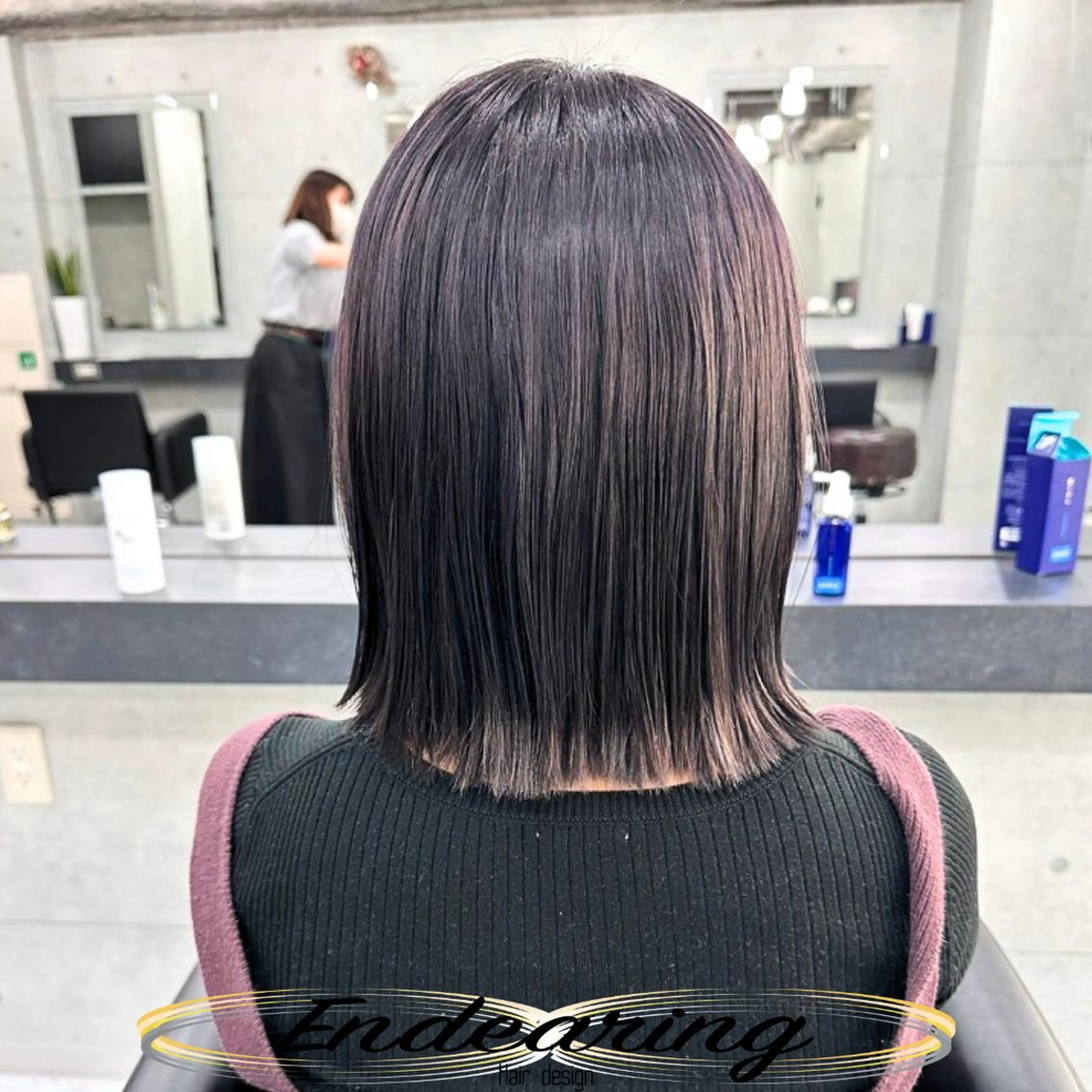 カラー 透明感カラー シルバー バイオレットカラー ボブ カット ヘアカラー 柳田 怜那/銀座 Endearingのヘアスタイル