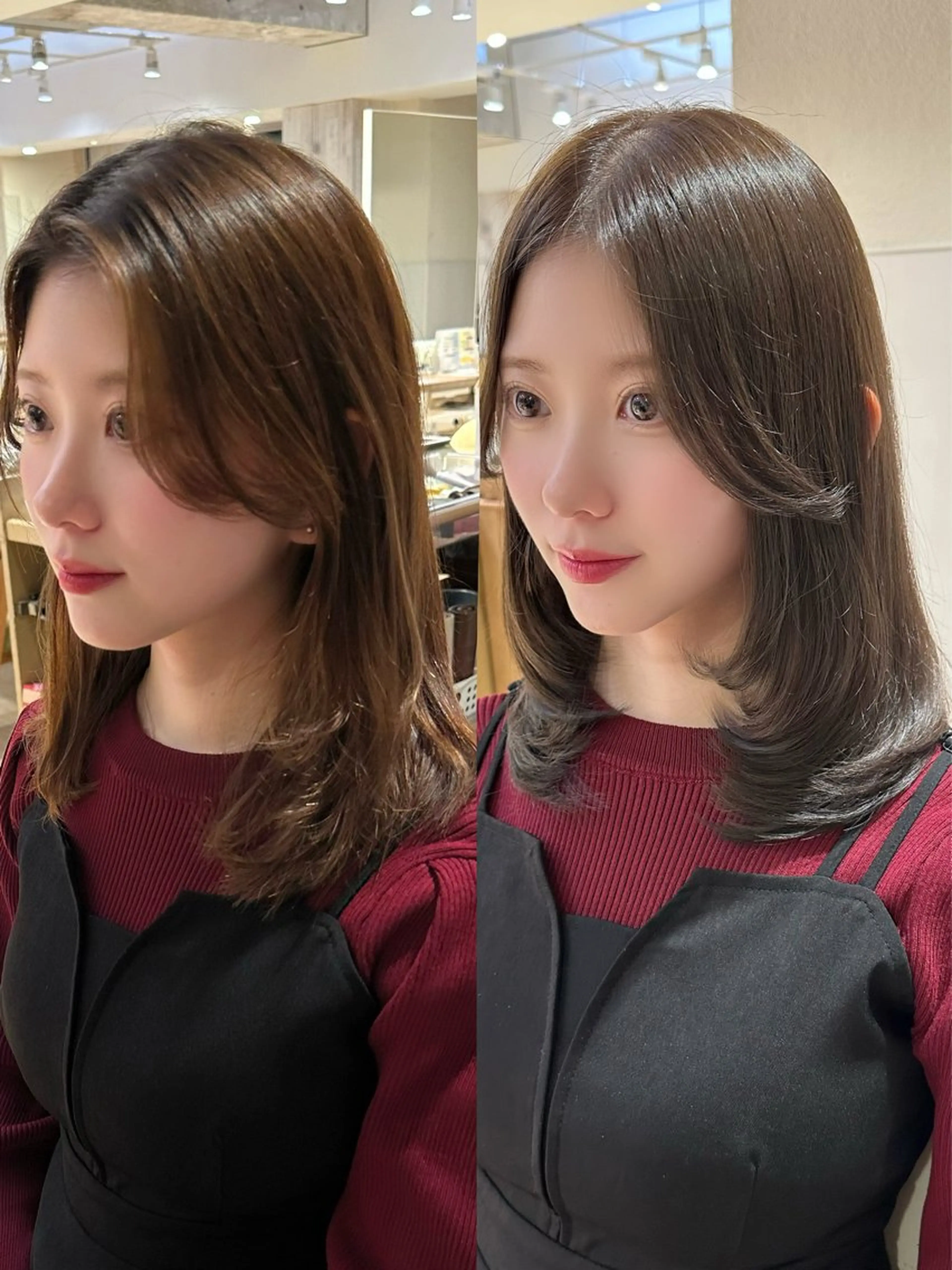 ミディアム カット ヘアカラー トリートメント 市原 大翼のヘアスタイル