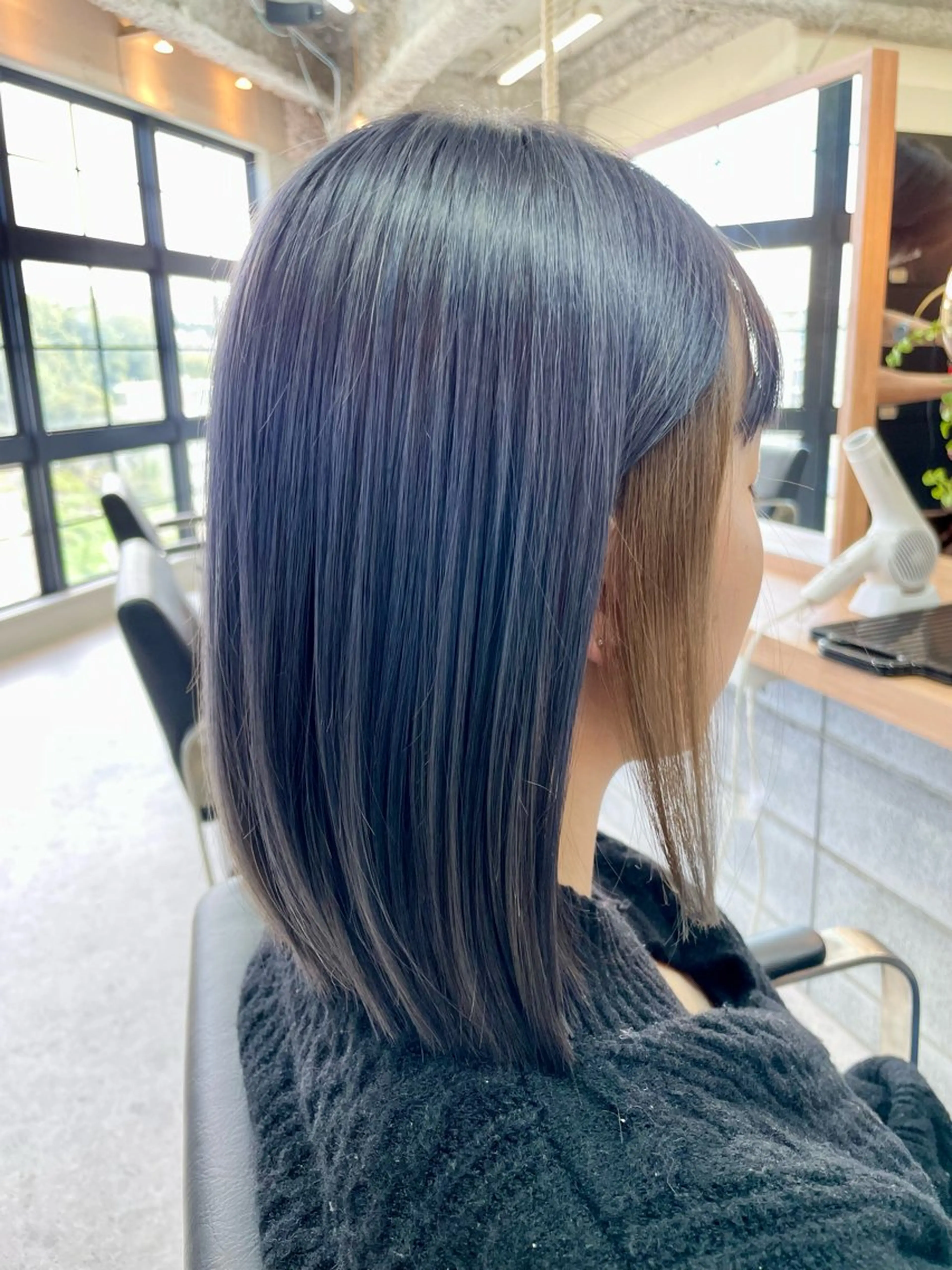 ミディアム カラー カット ヘアカラー トリートメント 髪質改善×METEO 店長 貞松直也のヘアスタイル