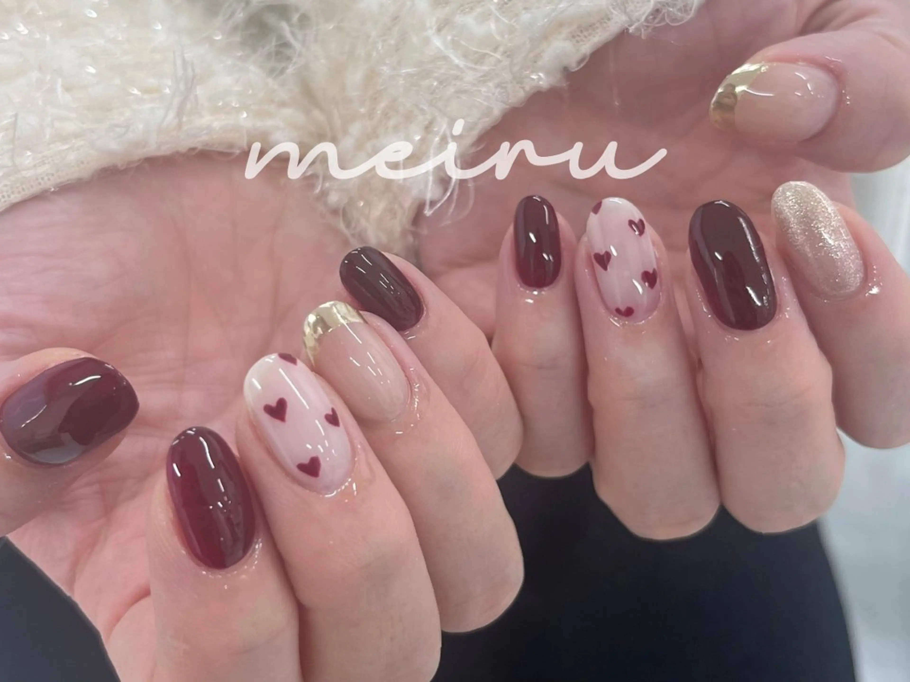 ネイル ハート 🤍meiru 🤍ネイリストのネイルデザイン