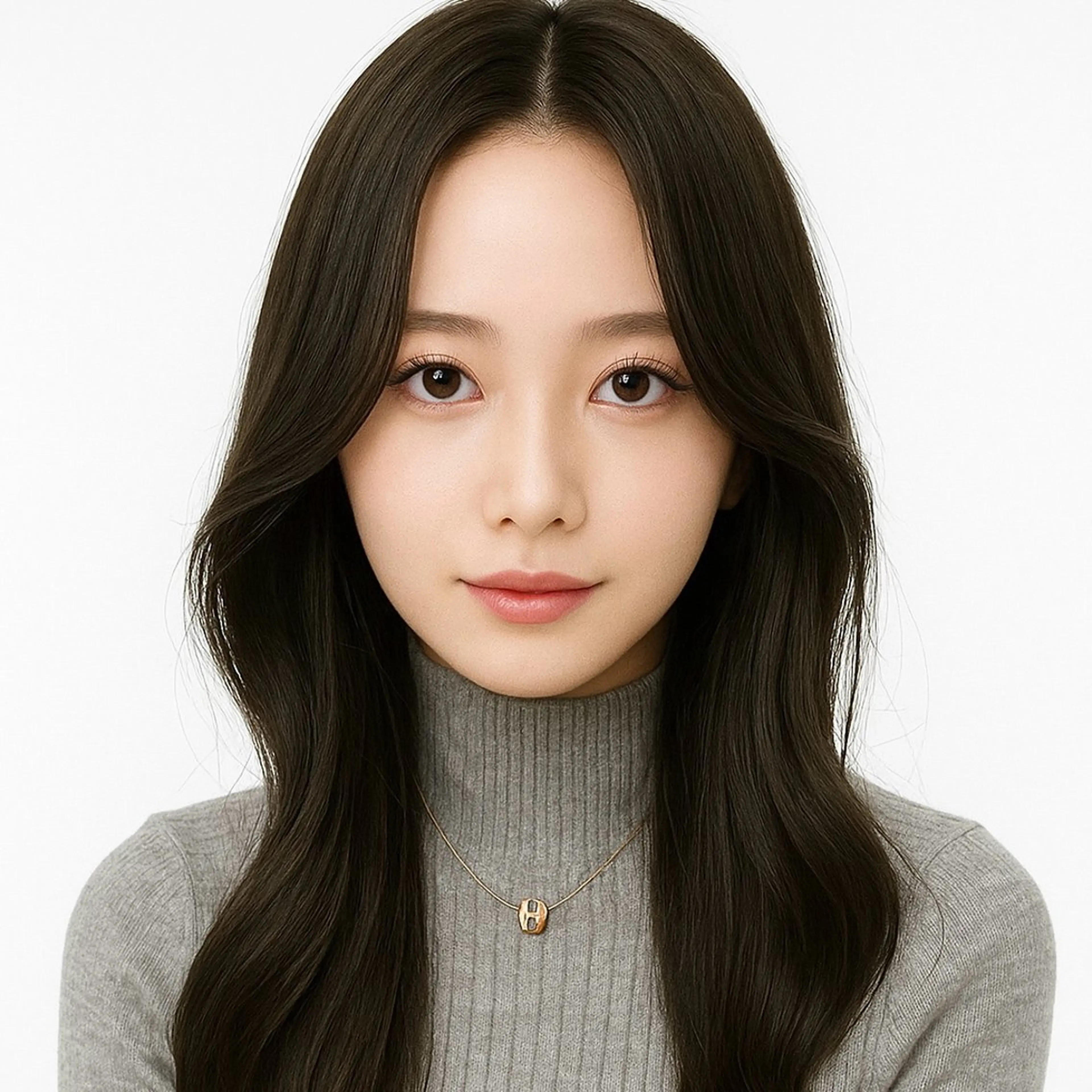 セミロング カラー パーマ 顔まわりレイヤー 韓国風ヘア レイヤーカット 似合わせカット 小顔カット カット 縮毛矯正 トリートメント Gain KAKKY 千種/池下駅3分のヘアスタイル