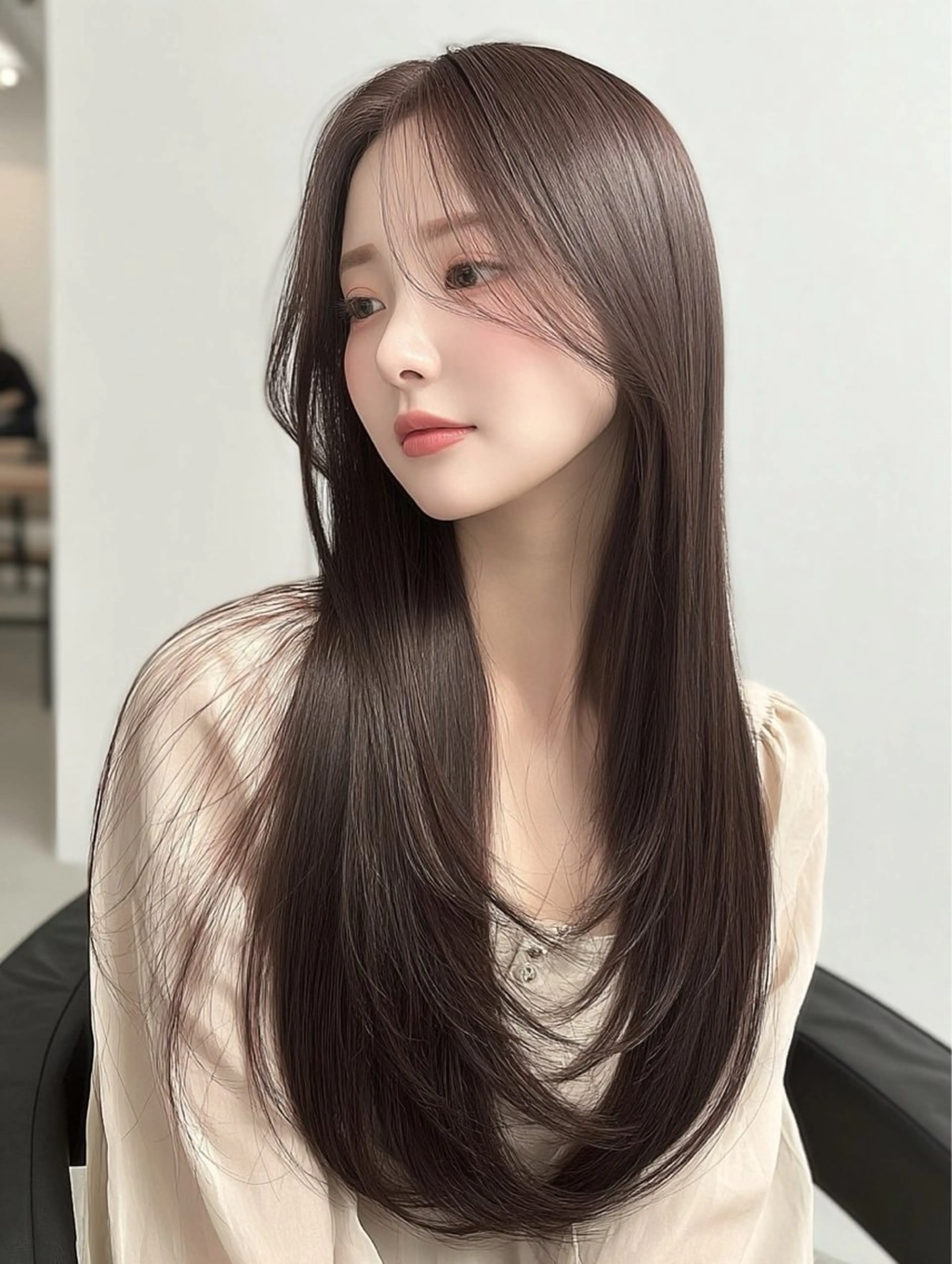 ロング カラー 髪質改善 林 朱里のヘアスタイル