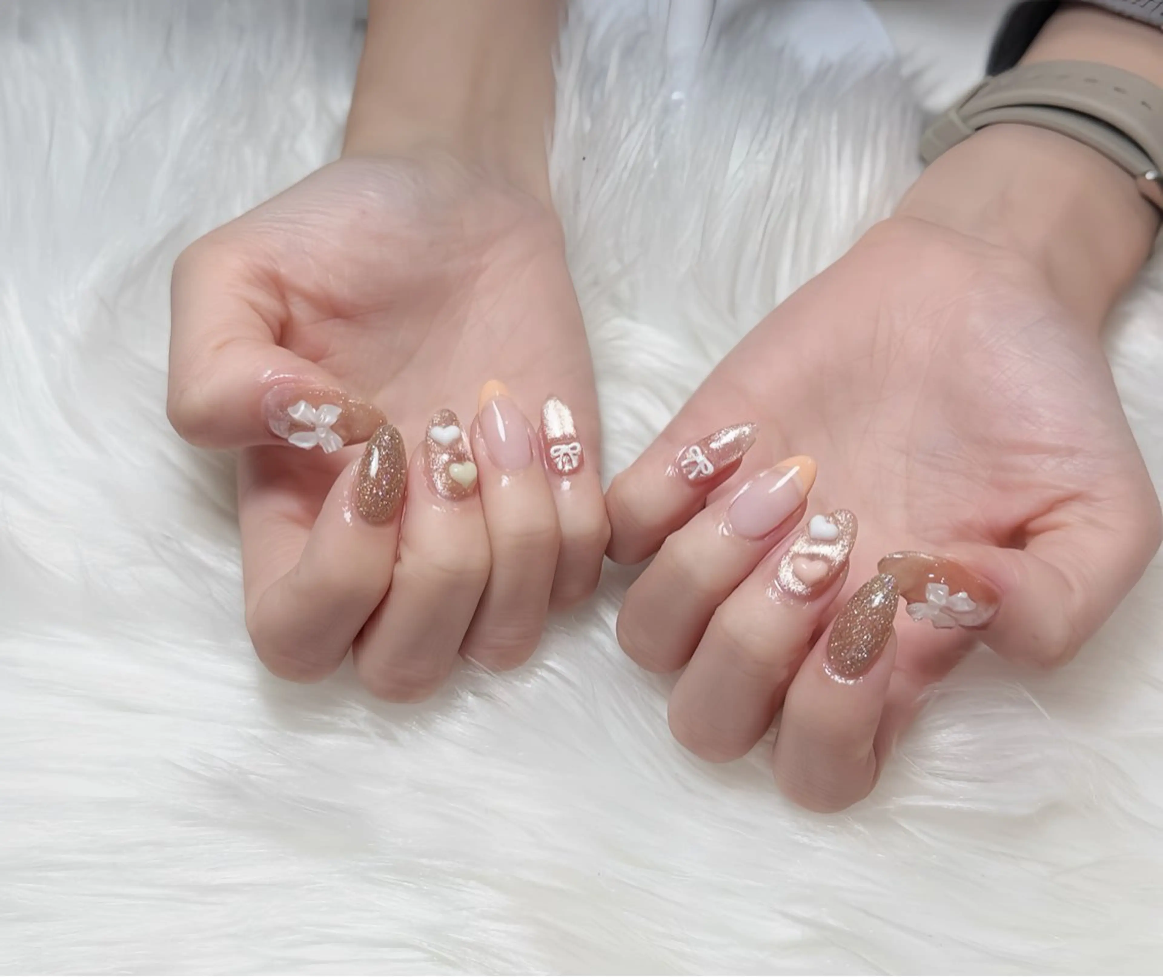 ネイル オーロラネイル チークネイル フットネイル フレンチネイル ジェルネイル ハンドネイル Nichi Nails❤️のネイルデザイン