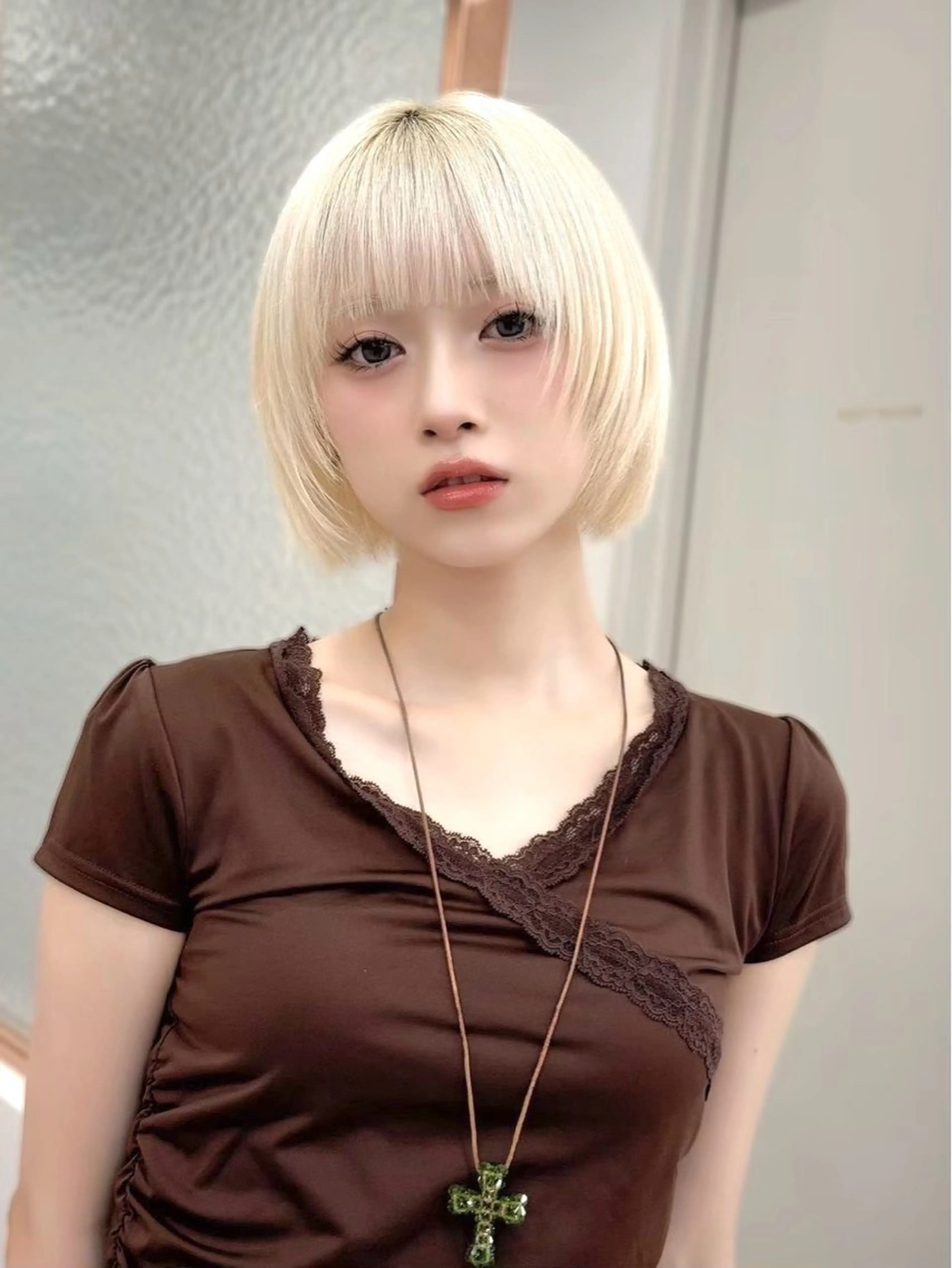 ショート カット ヘアカラー ANFINI所属・さくら/縮毛矯正 カラー/０円カットのヘアスタイル