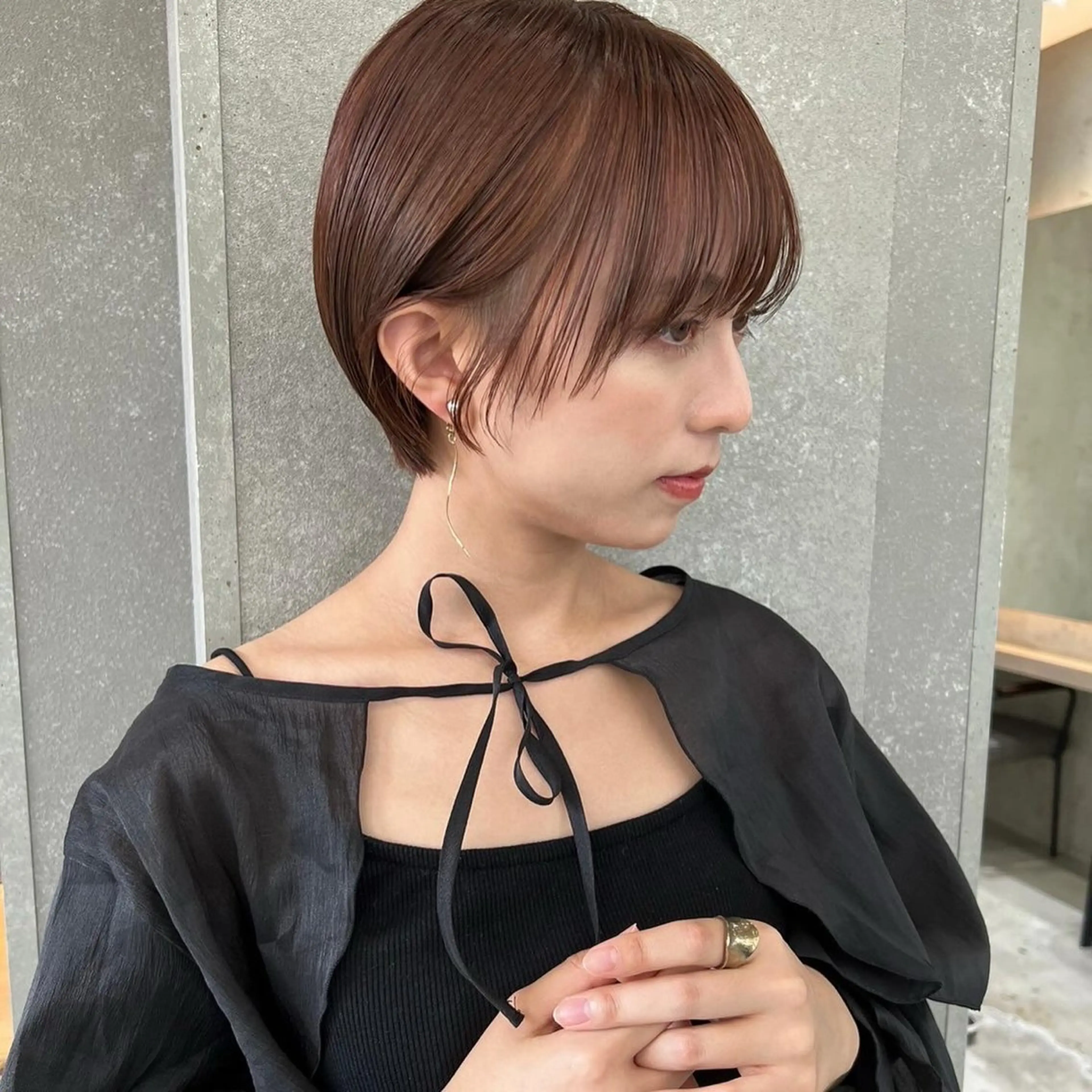 ショート ショートボブ ボブ ショートヘア カット ヘアカラー 透明感カラー 中嶋 将城のヘアスタイル